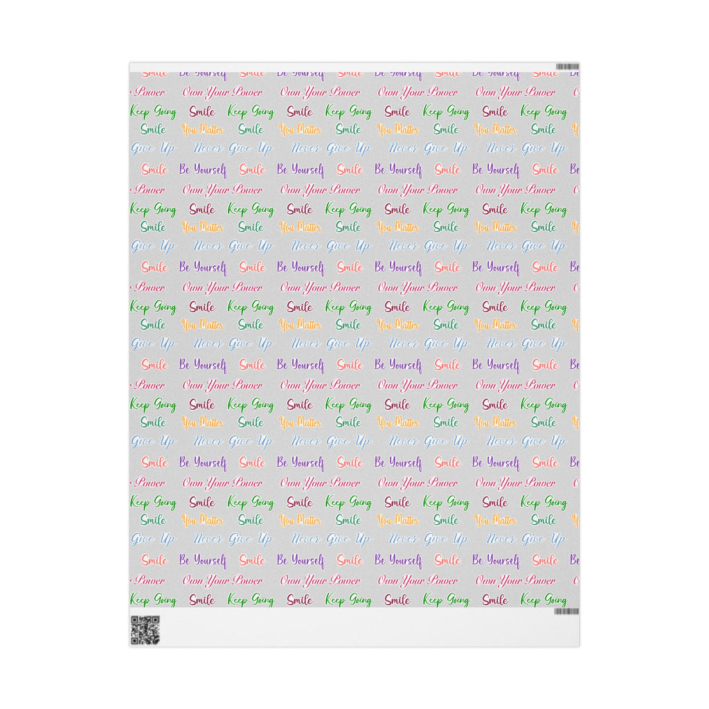 Wrapping Papers - Grey Inspo Word