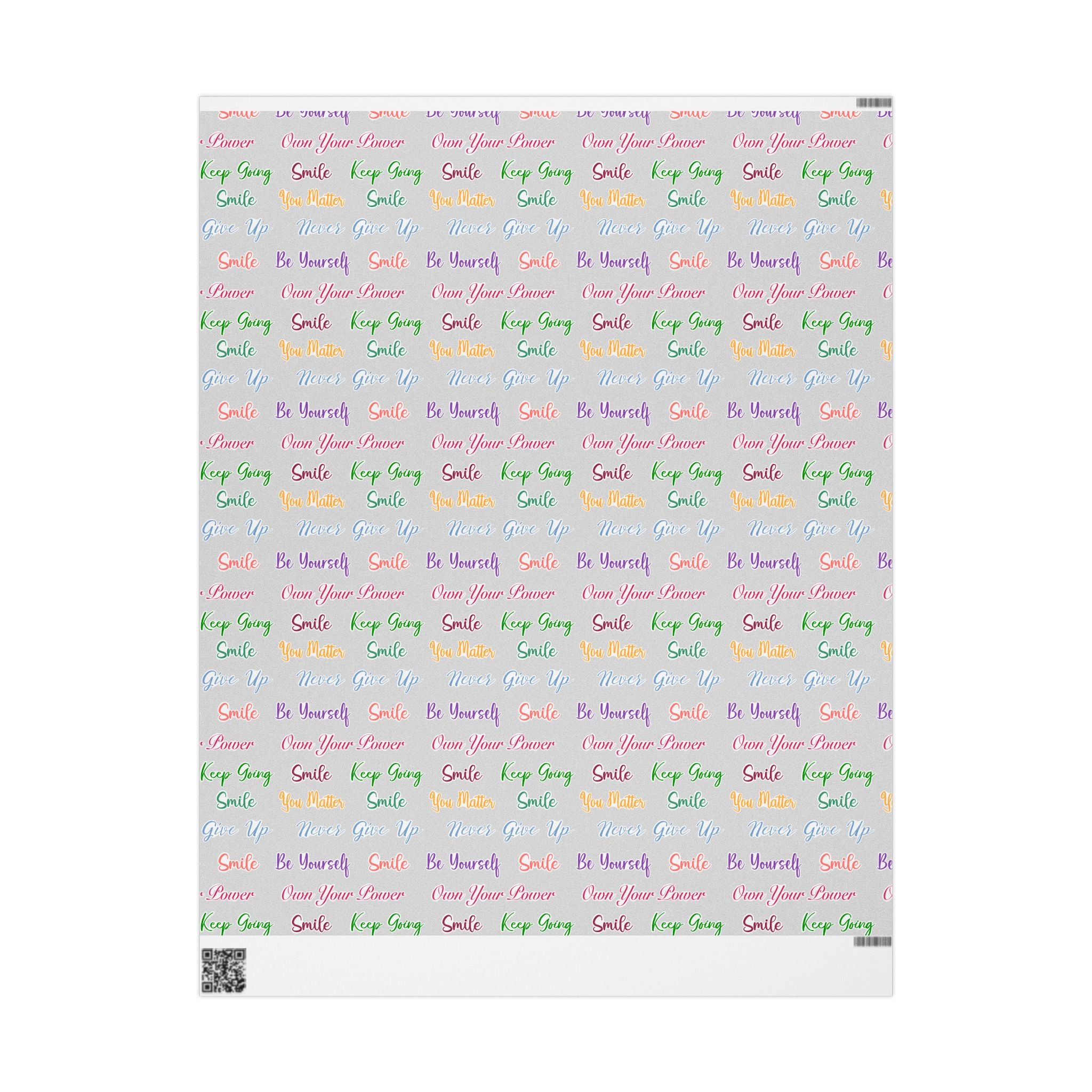 Wrapping Papers - Grey Inspo Word