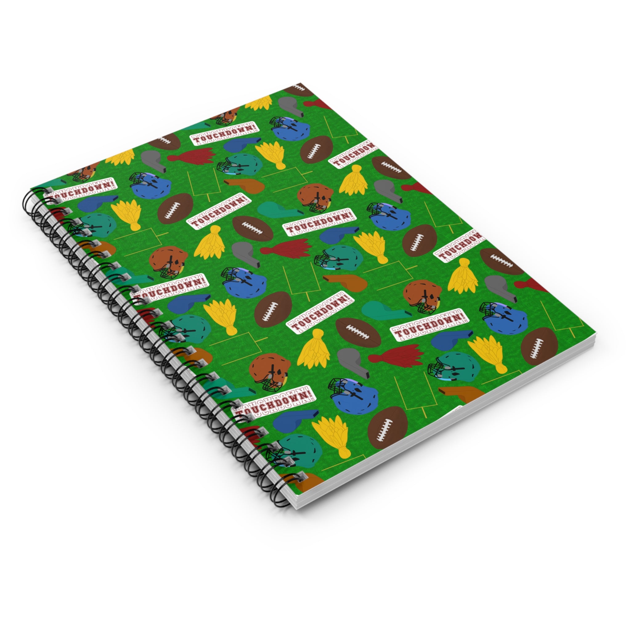 Spiral Notebook - Ruled Line - Football
