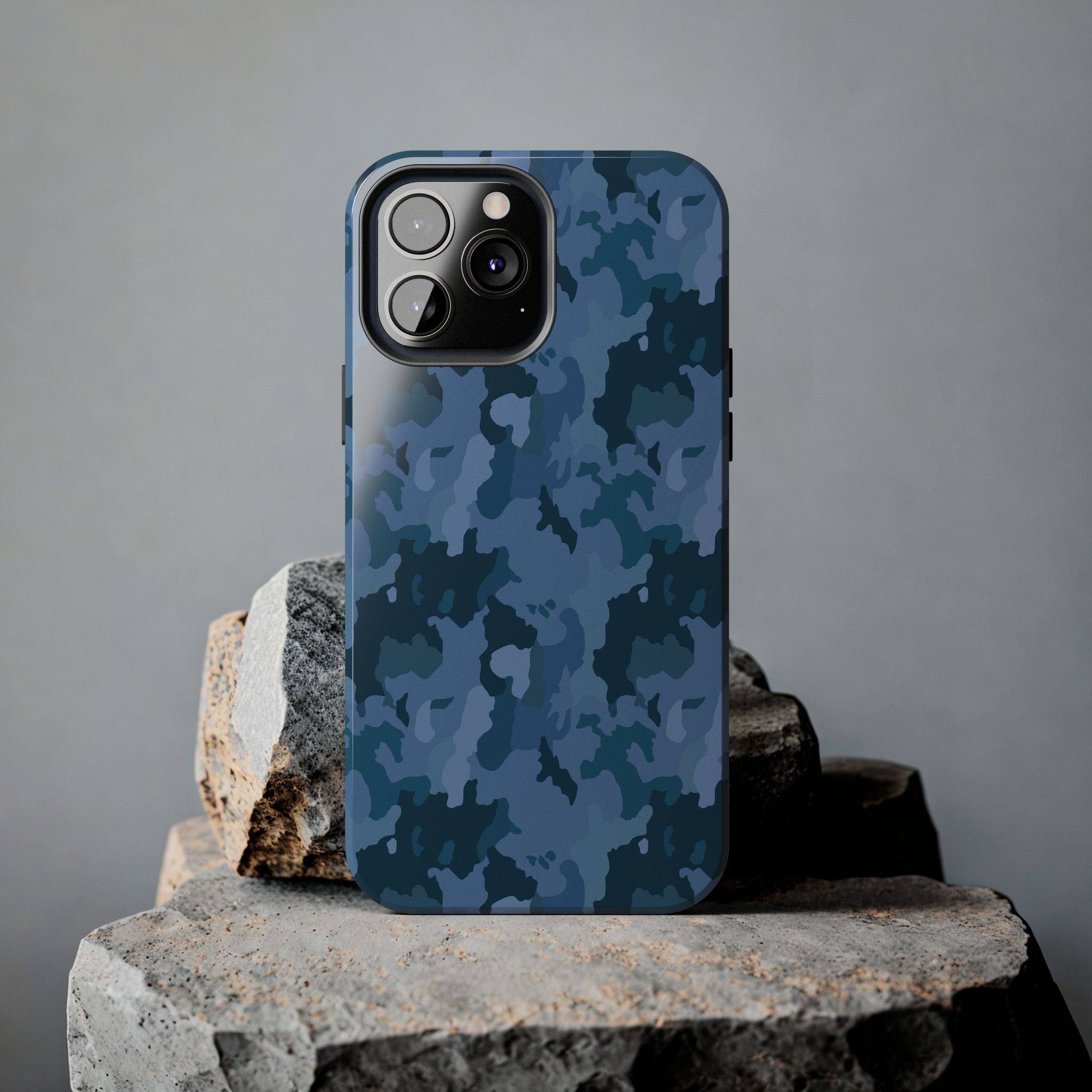 Tough Phone Cases - Blue Camo
