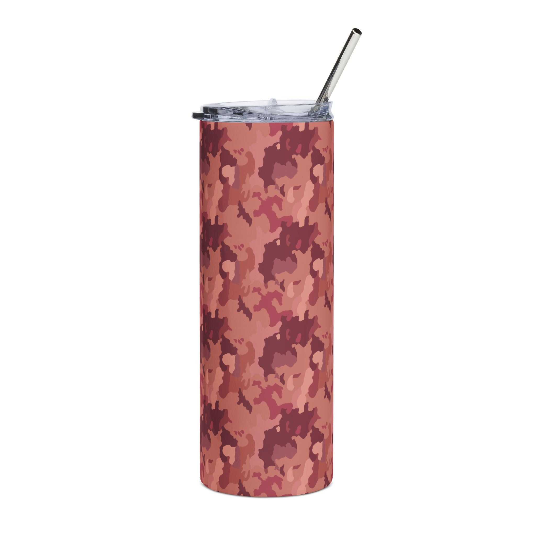Stainless Steel Tumbler, 20oz - Pink Camo