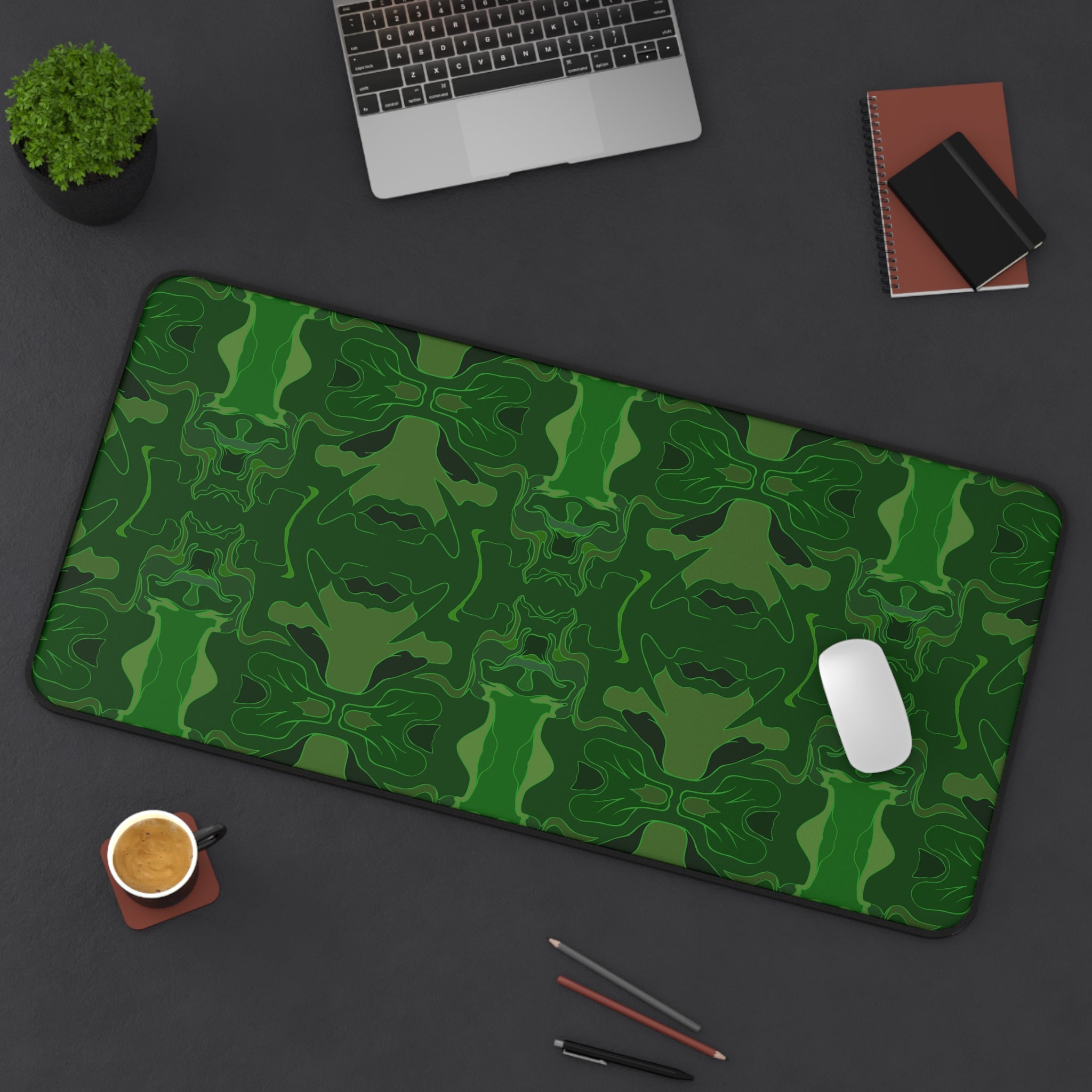 Desk Mat - Green Kaleidoscope