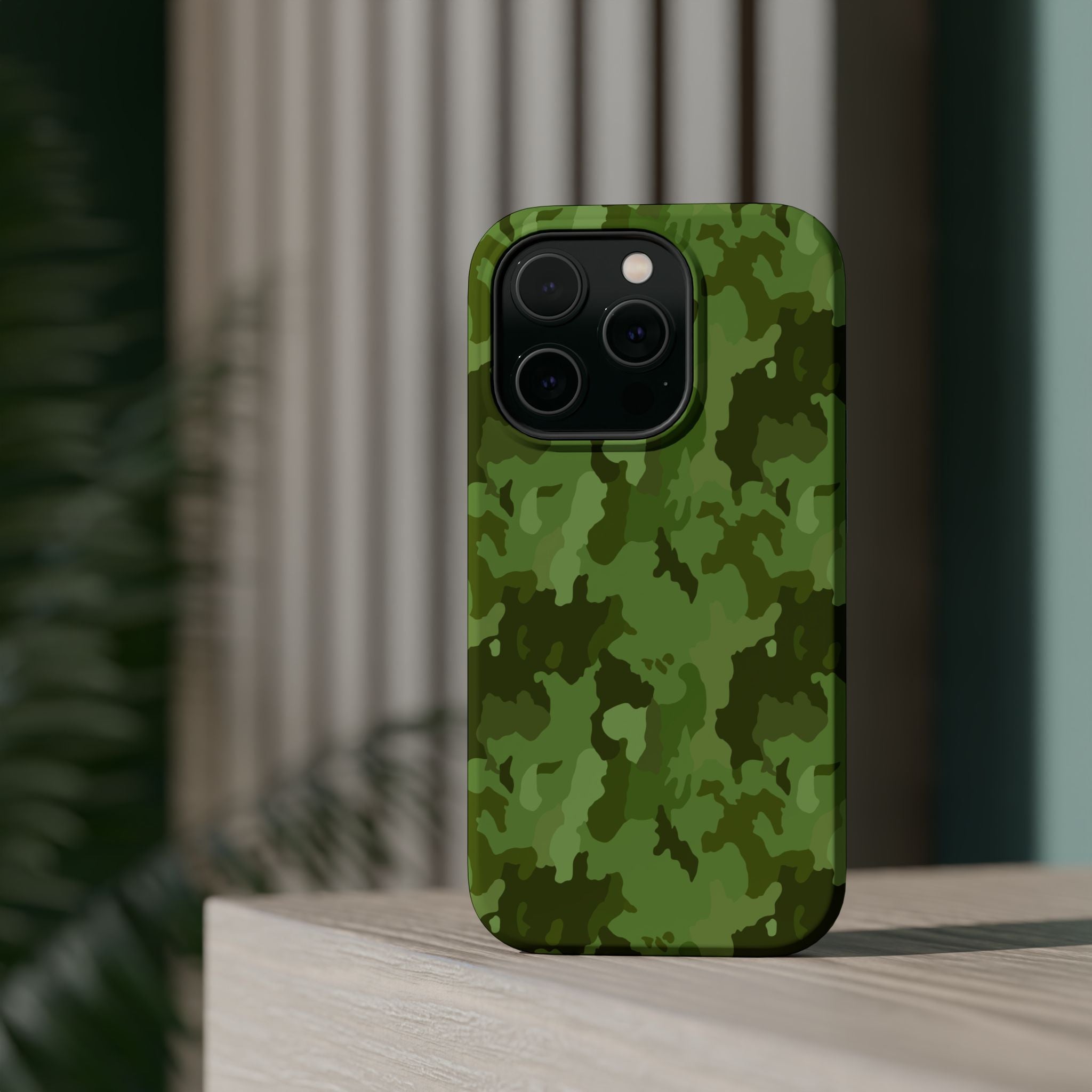 Magnetic Impact-Resistant Cases - Green Camo