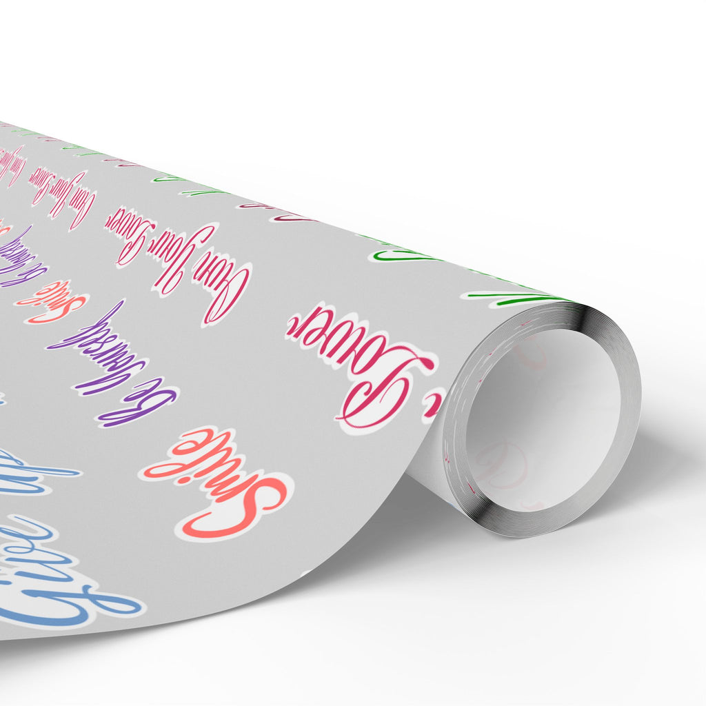 Wrapping Papers - Grey Inspo Word