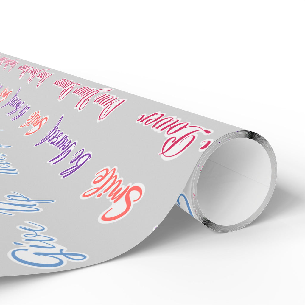 Wrapping Papers - Grey Inspo Word