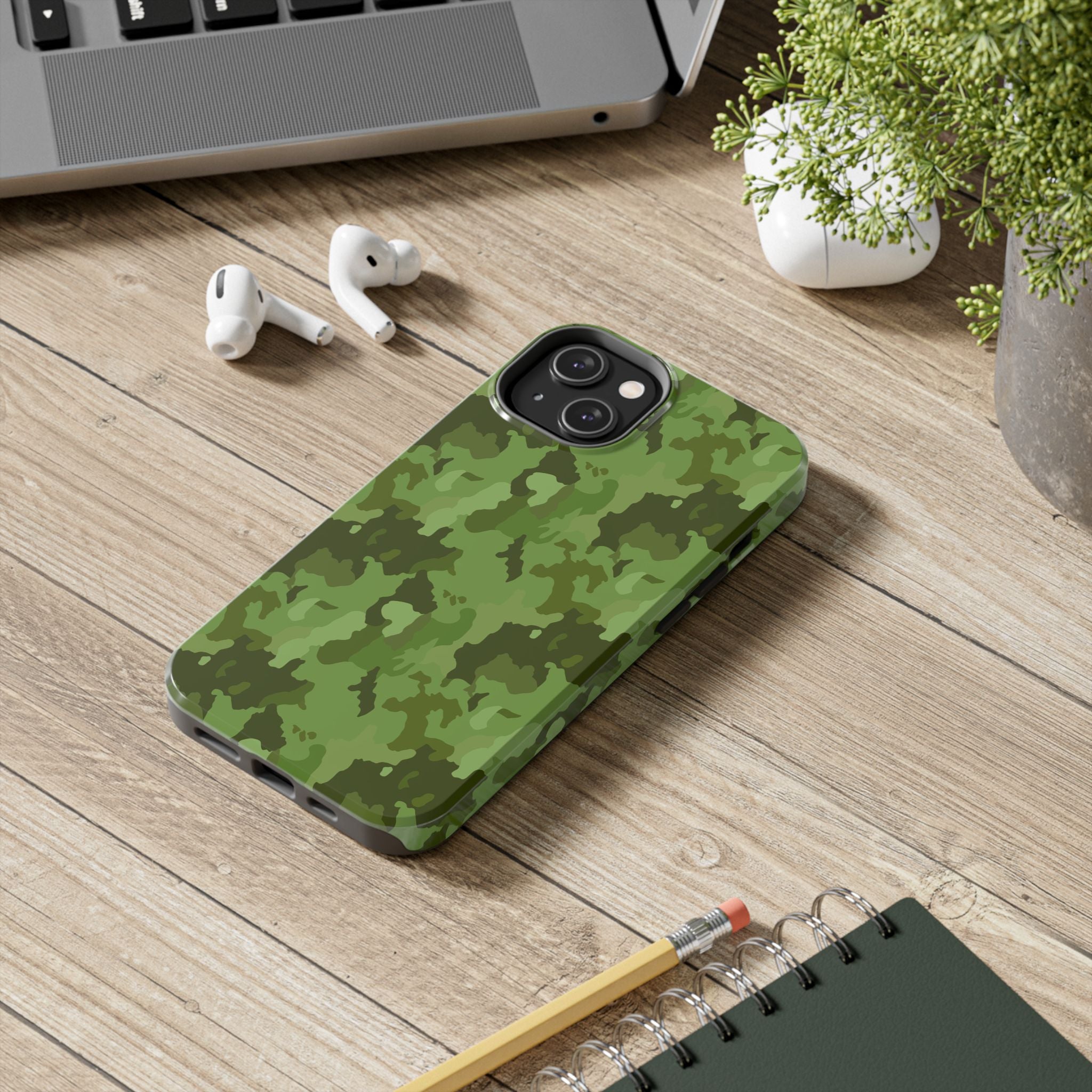 Tough Phone Cases - Green Camo
