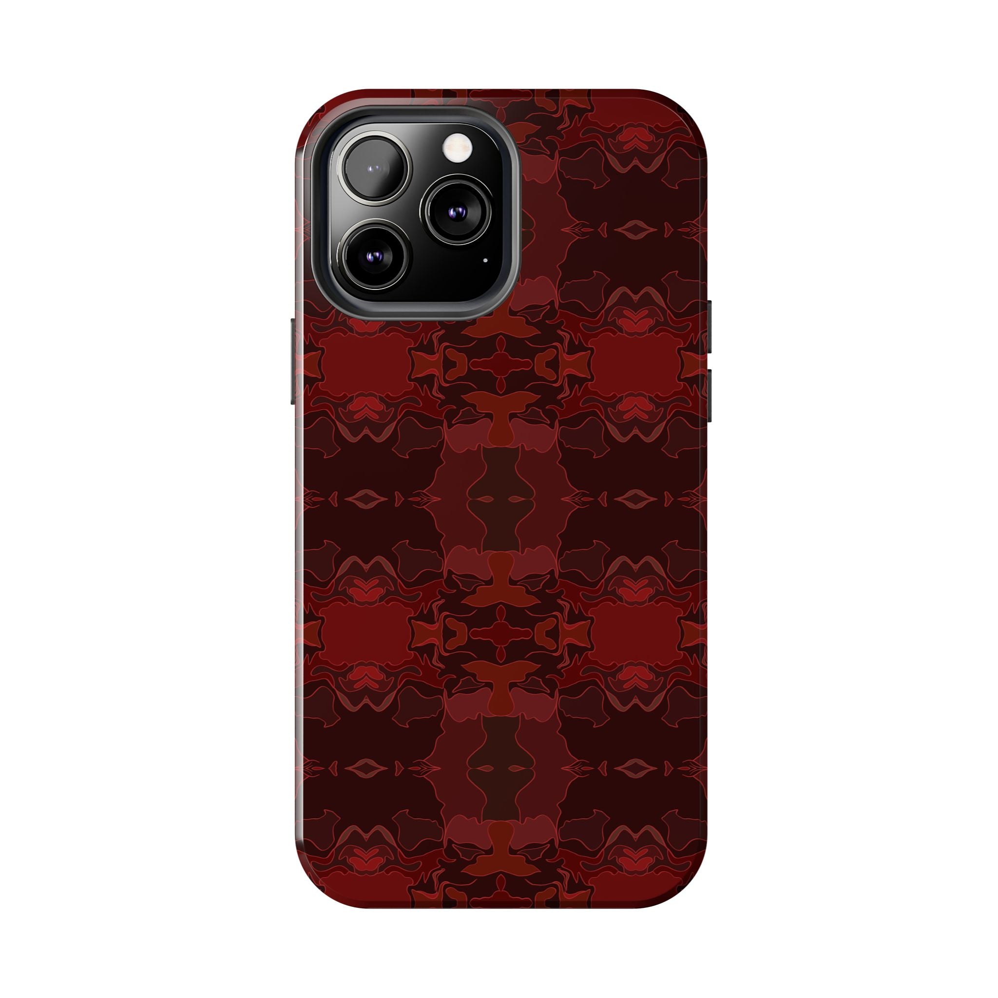 Tough Phone Cases - Red Kaleidoscope Pattern