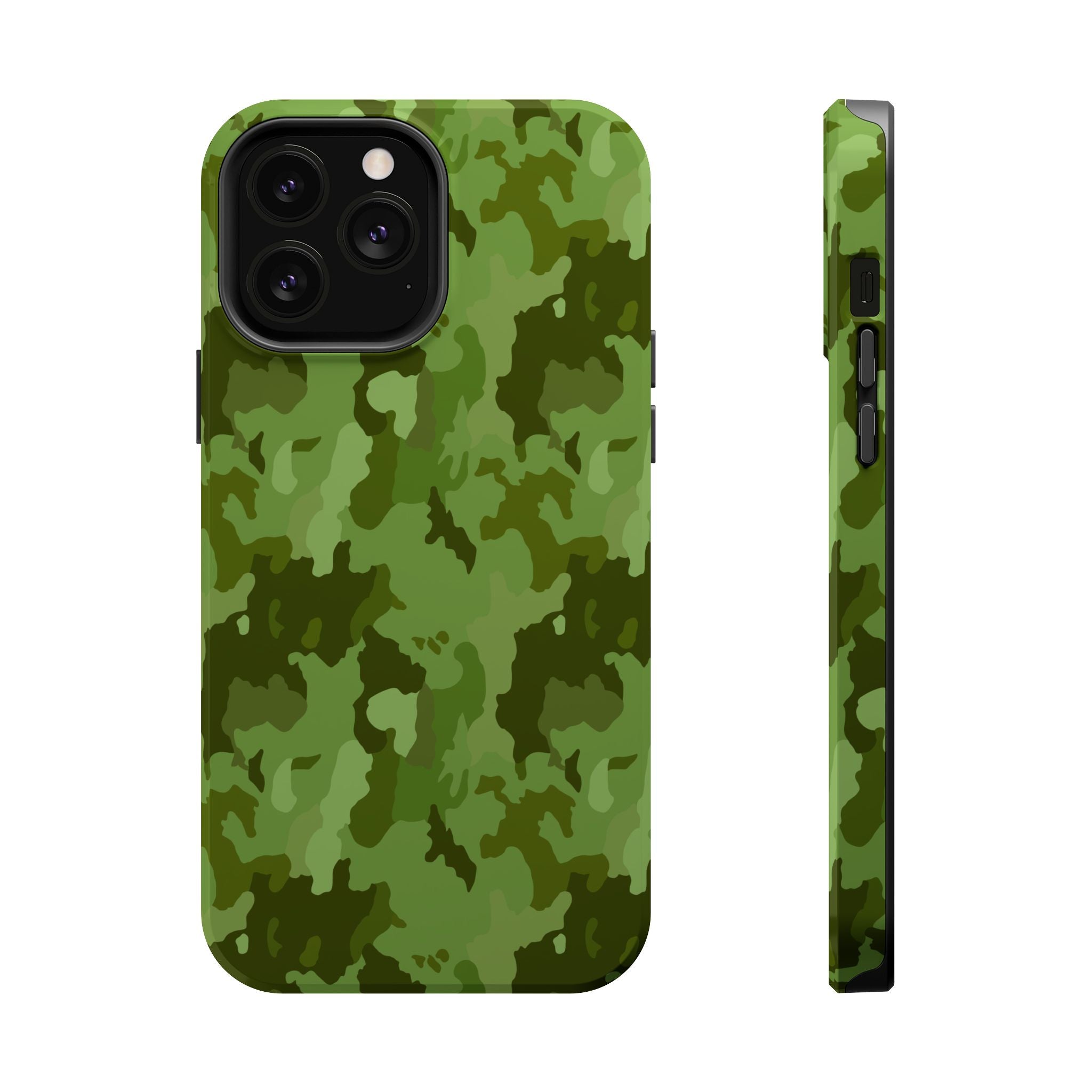 Magnetic Impact-Resistant Cases - Green Camo