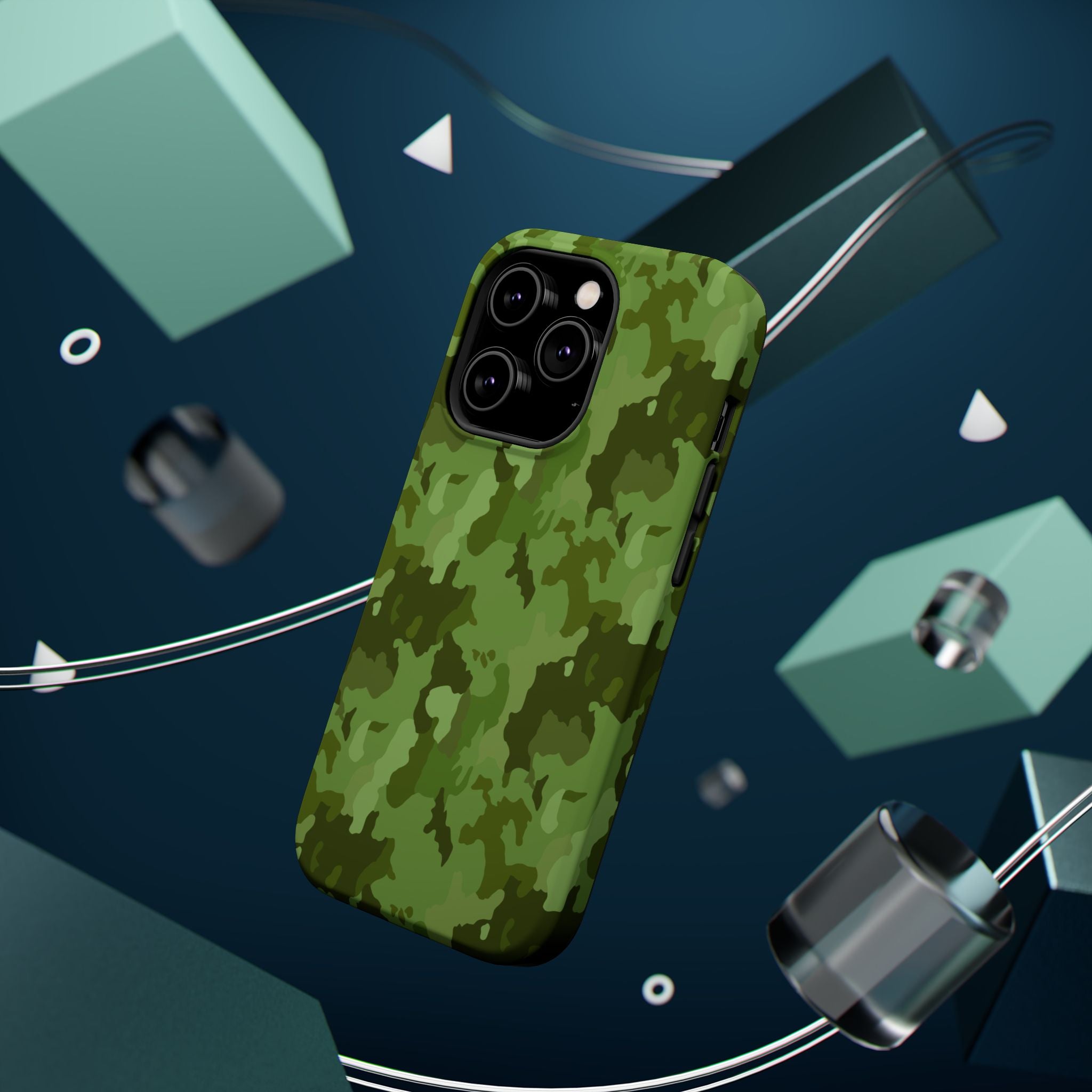 Magnetic Impact-Resistant Cases - Green Camo