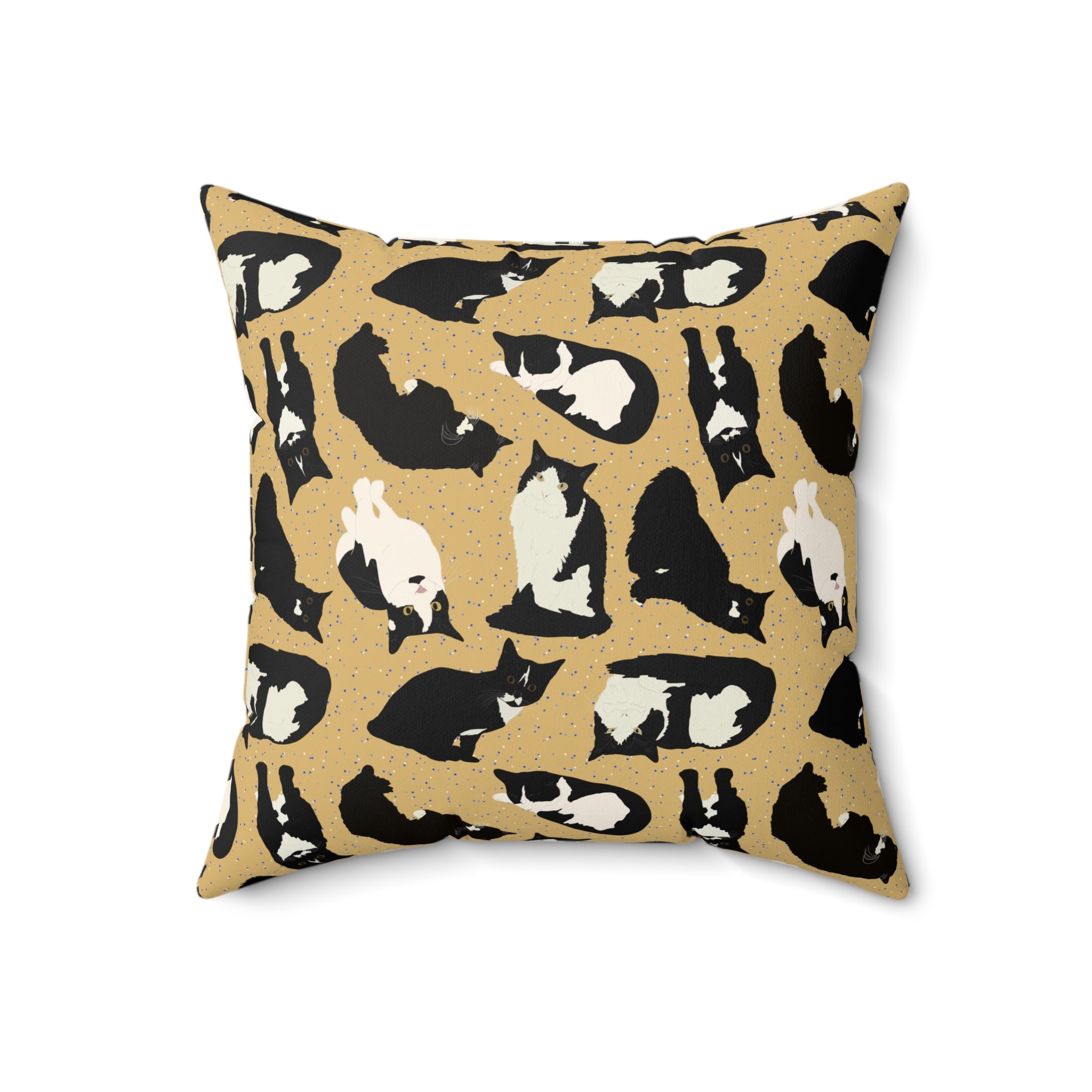 Spun Polyester Square Pillow - Cats