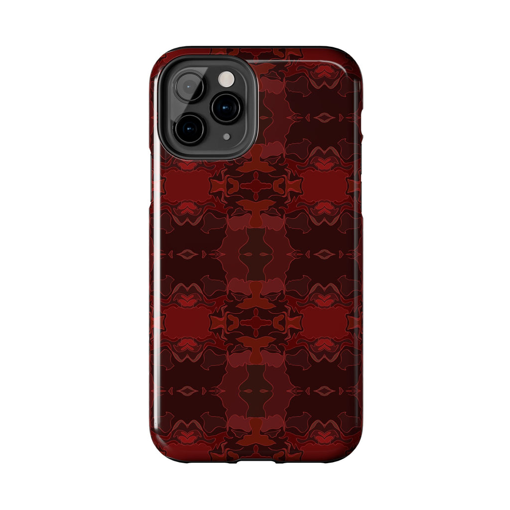 Tough Phone Cases - Red Kaleidoscope Pattern