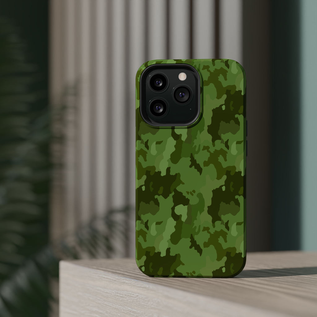 Magnetic Impact-Resistant Cases - Green Camo