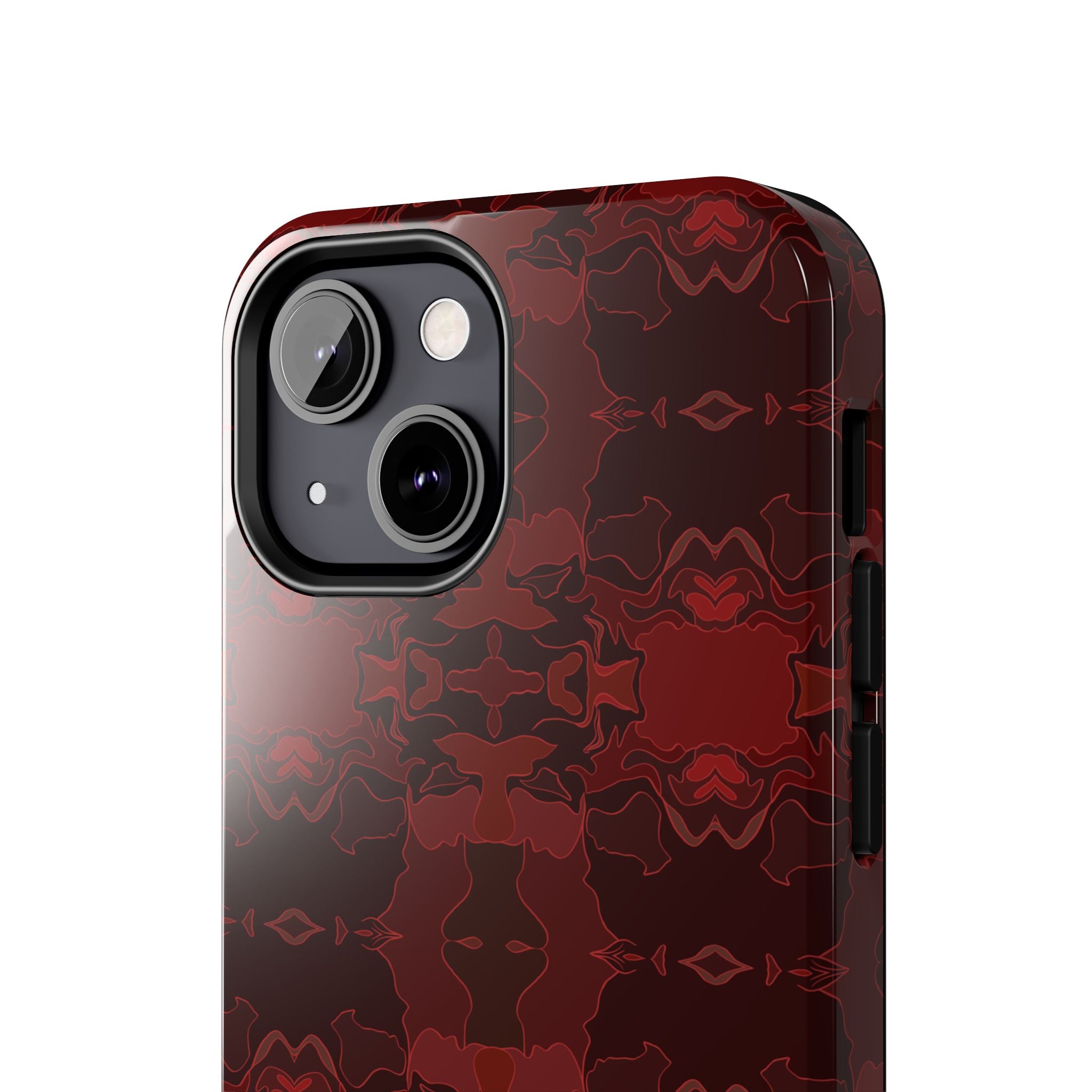 Tough Phone Cases - Red Kaleidoscope Pattern