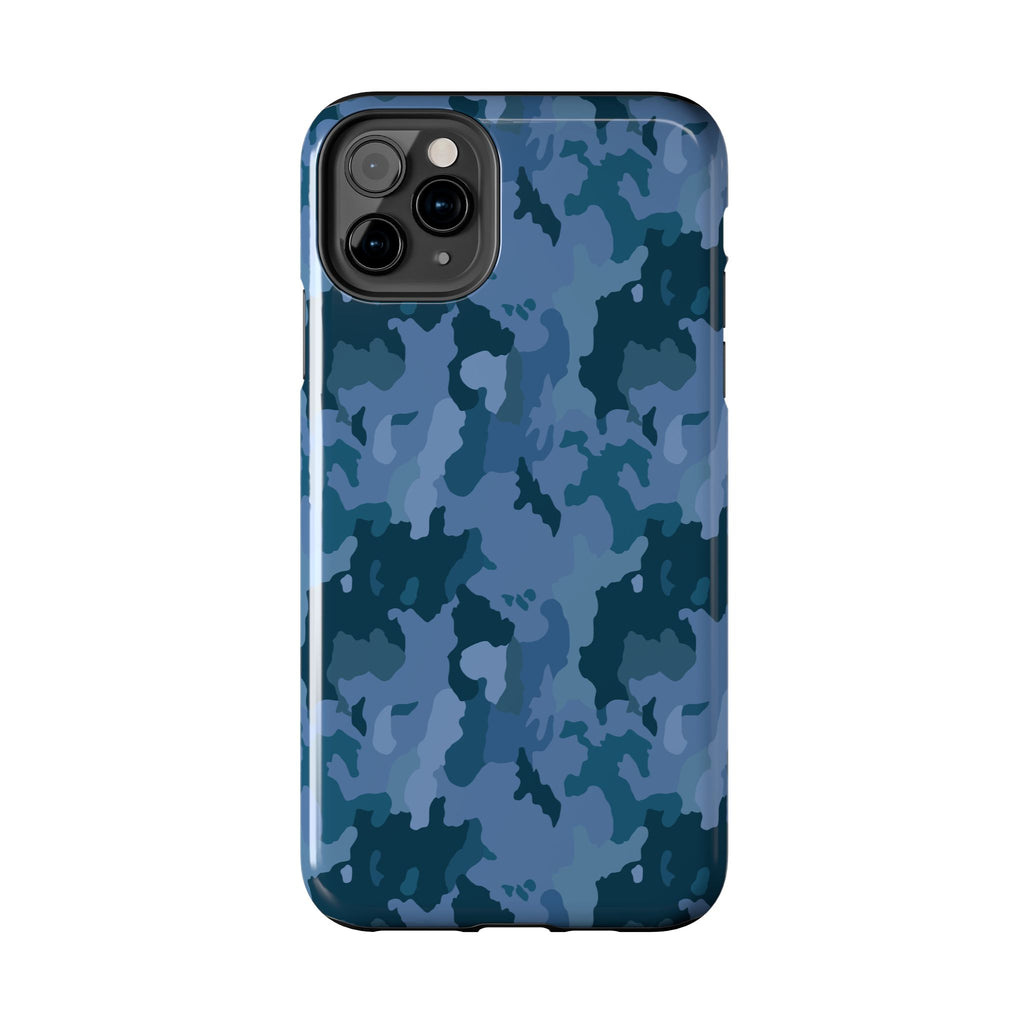 Tough Phone Cases - Blue Camo