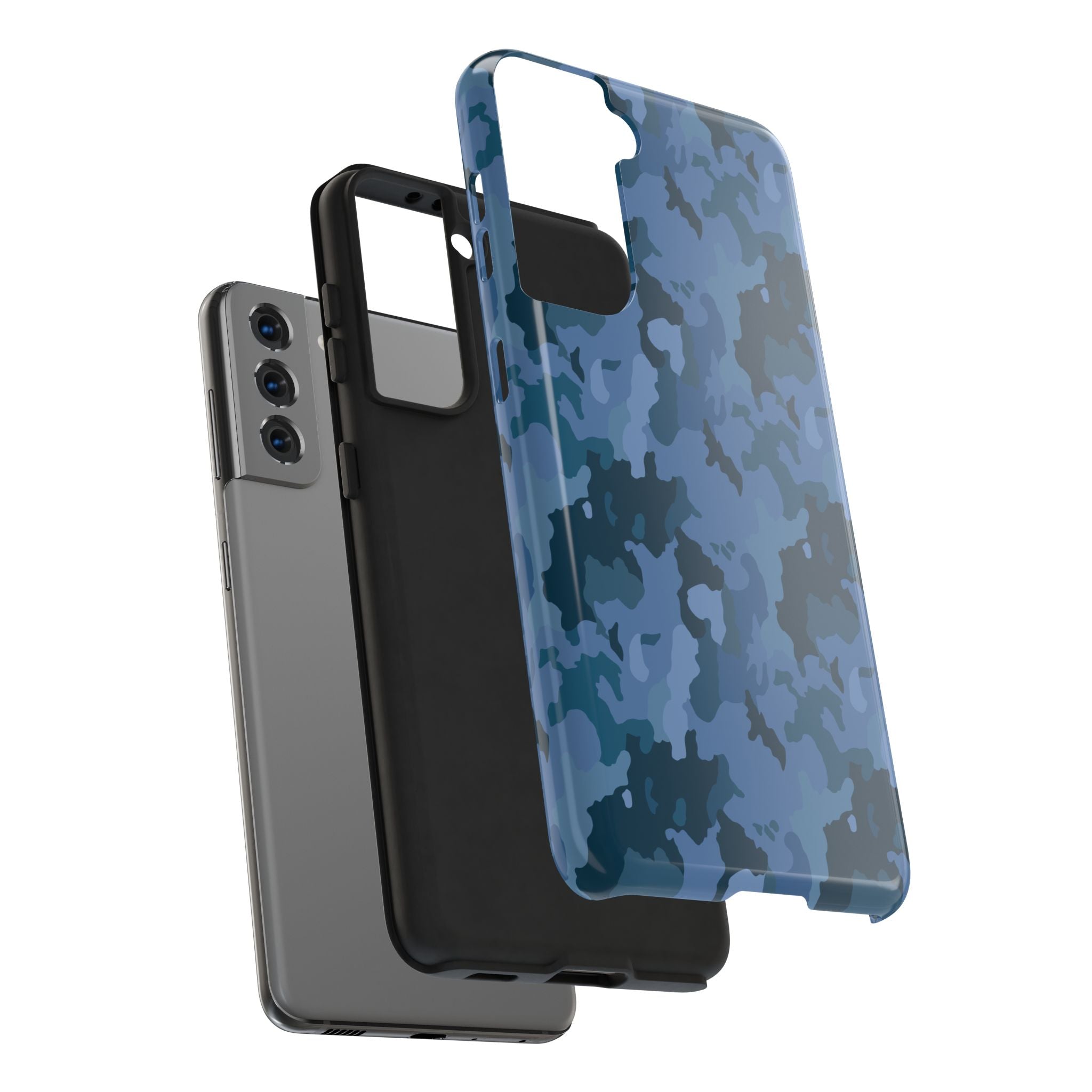 Tough Phone Cases - Blue Camo