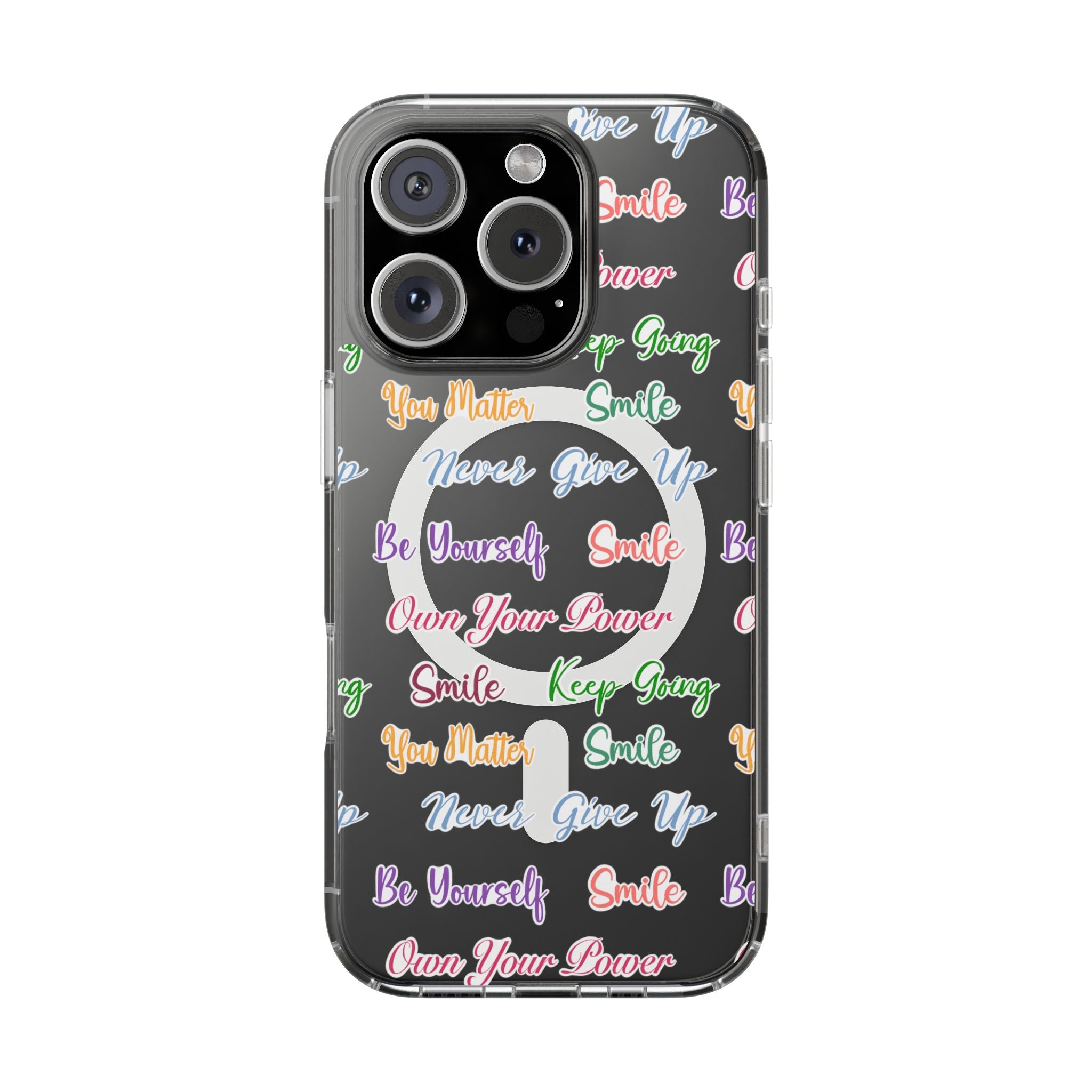 Magnetic Clear Impact-Resistant Cases - Inspo Words