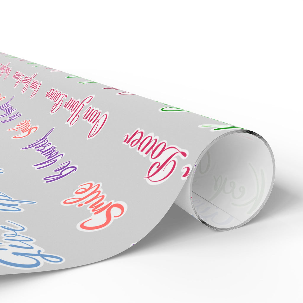 Wrapping Papers - Grey Inspo Word