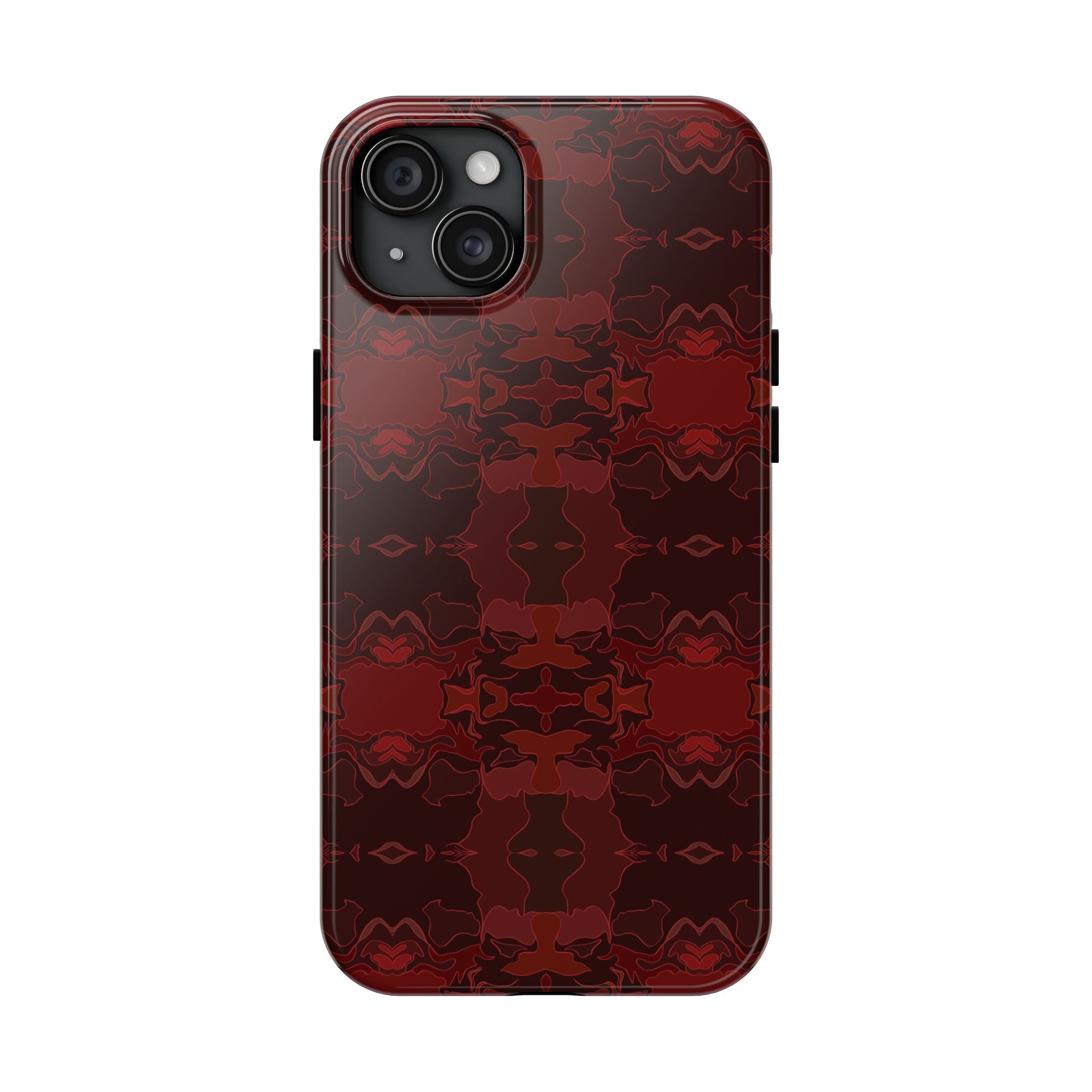 Tough Phone Cases - Red Kaleidoscope Pattern
