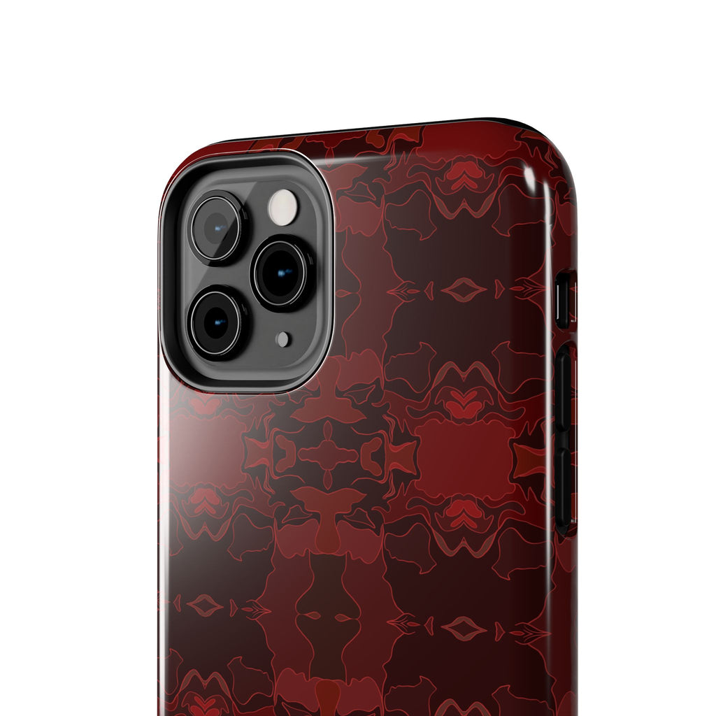 Tough Phone Cases - Red Kaleidoscope Pattern