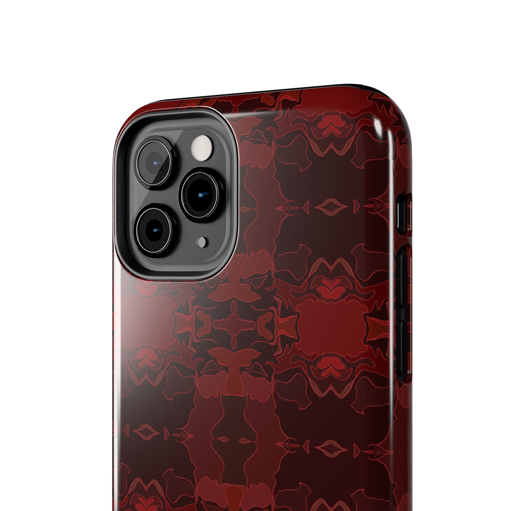 Tough Phone Cases - Red Kaleidoscope Pattern