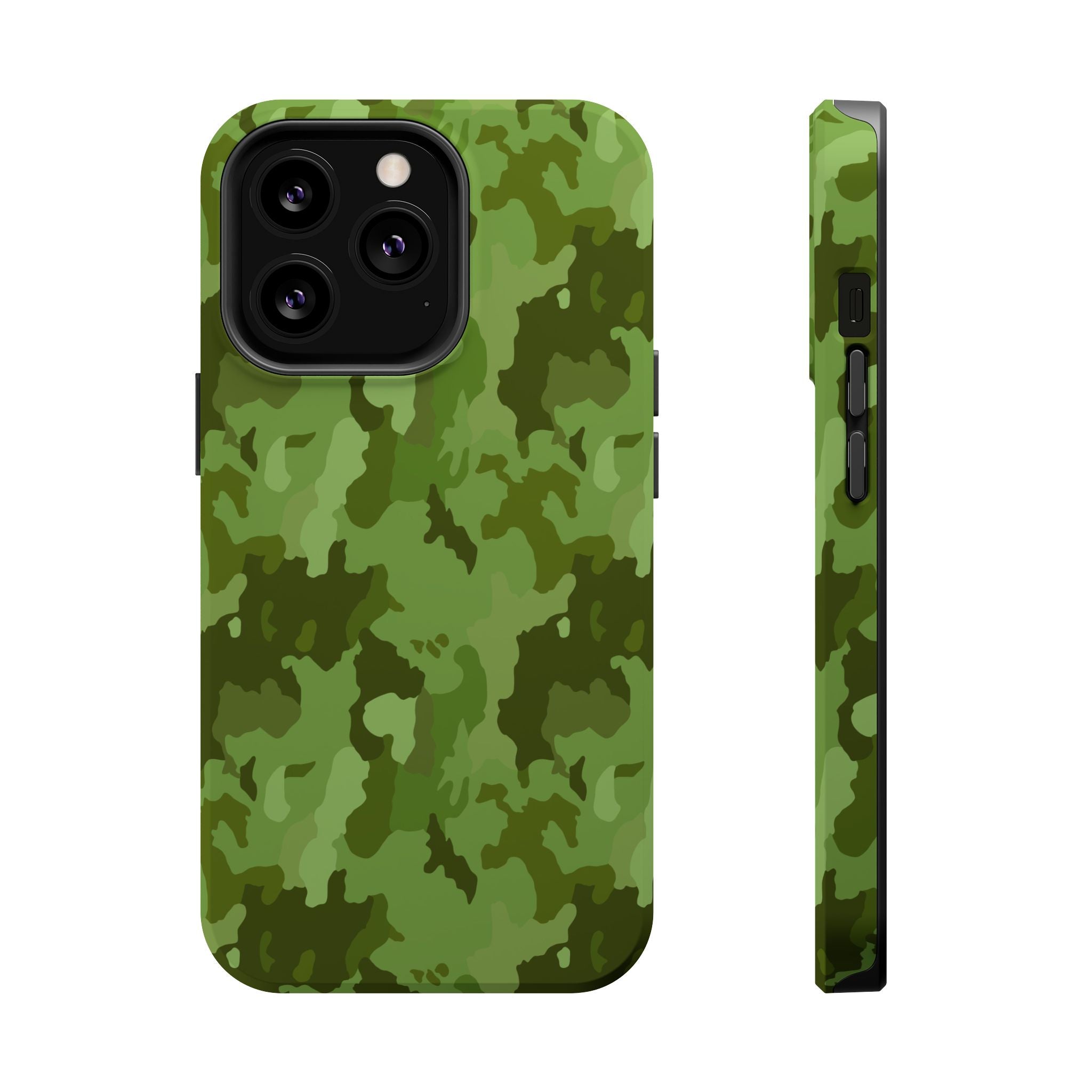 Magnetic Impact-Resistant Cases - Green Camo