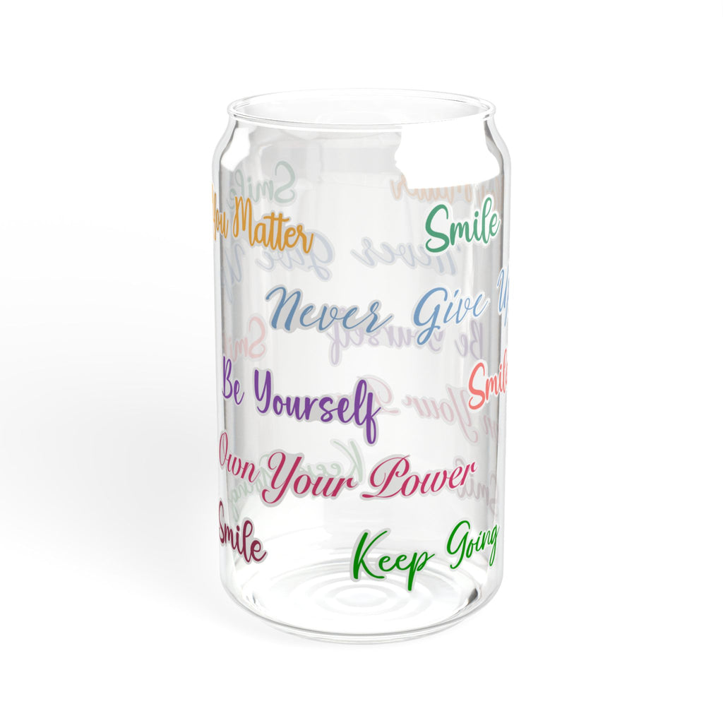 Sipper Glass, 16oz - Inspo Words