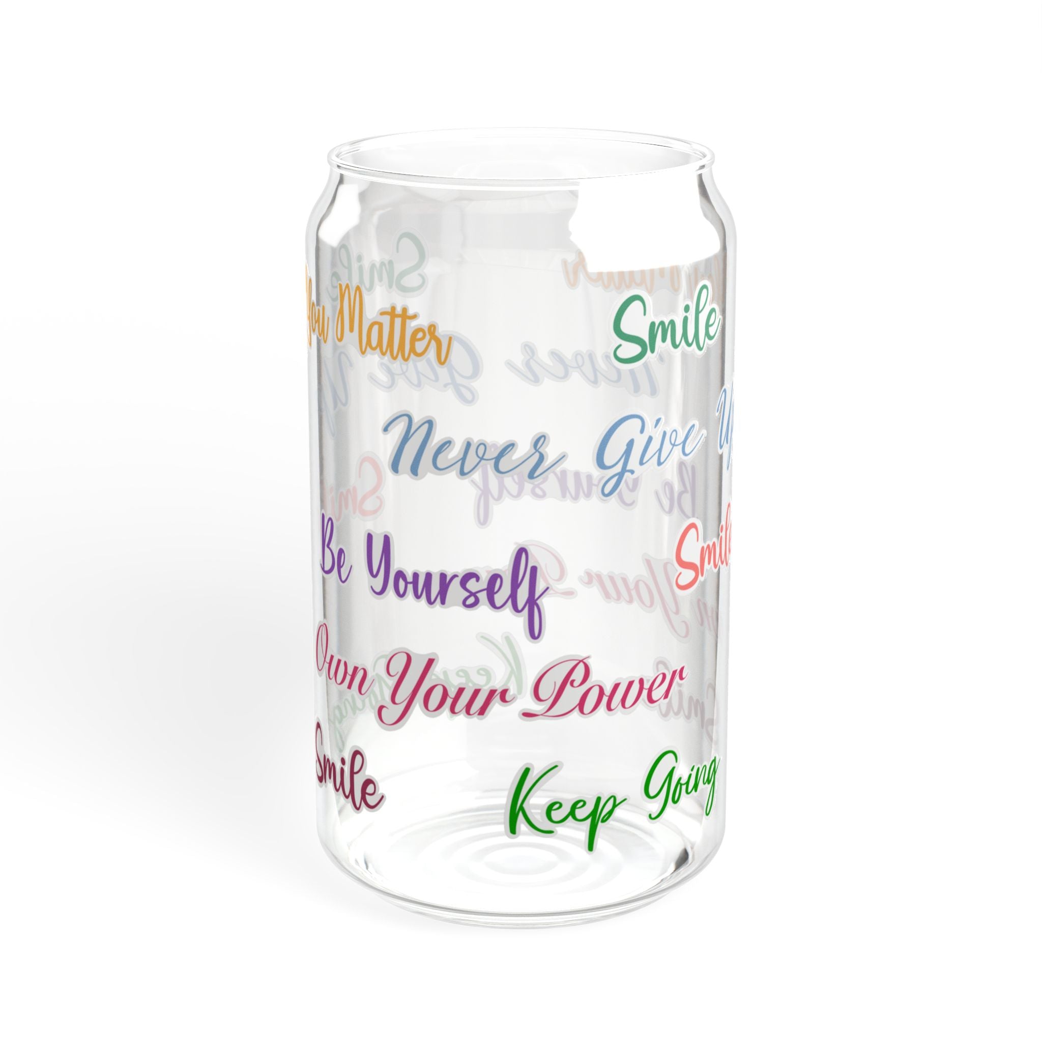 Sipper Glass, 16oz - Inspo Words