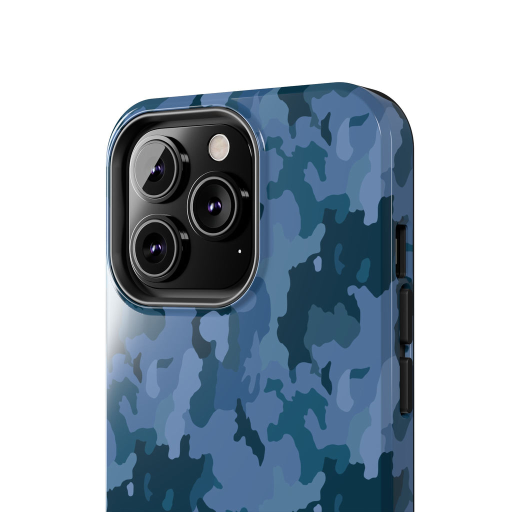 Tough Phone Cases - Blue Camo