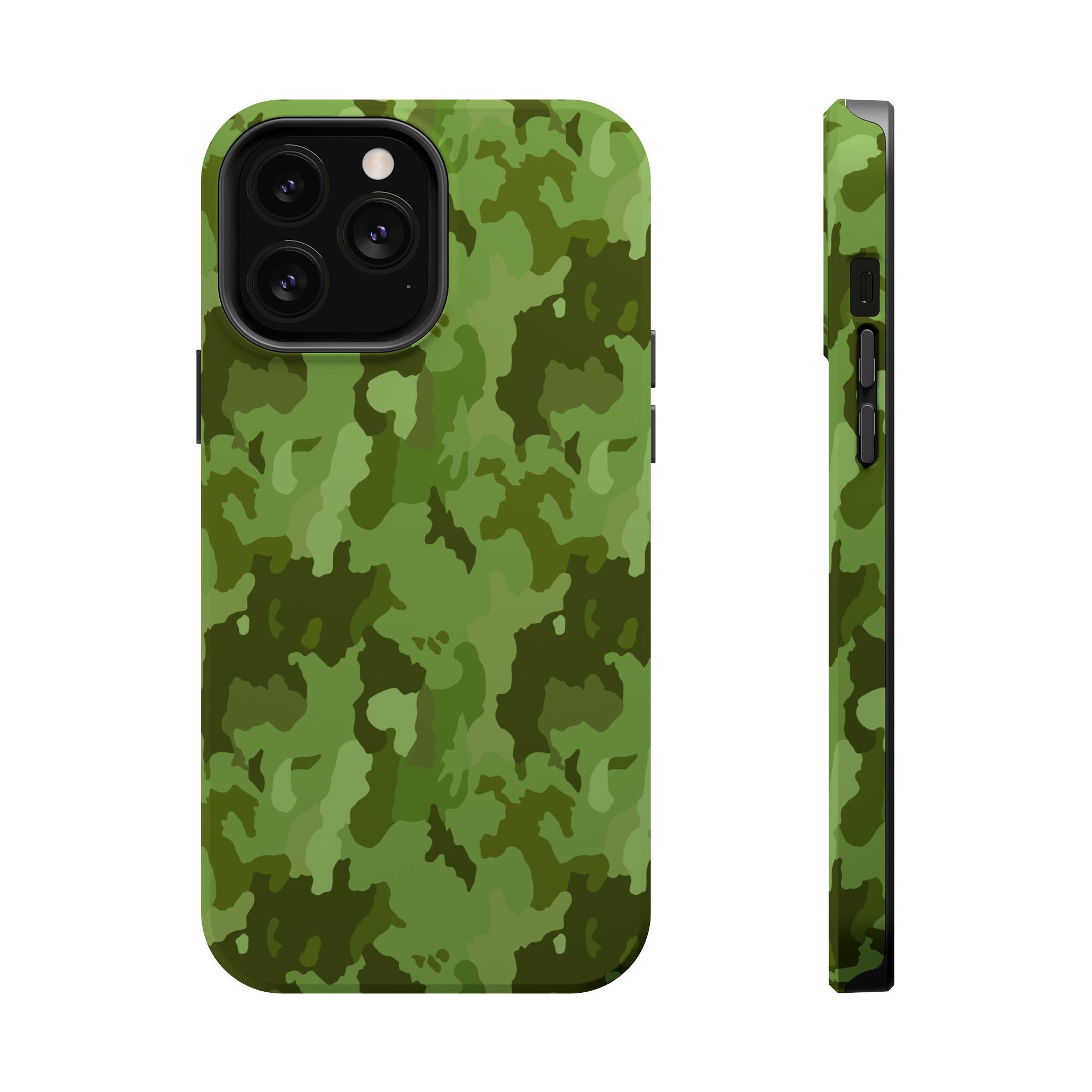 Magnetic Impact-Resistant Cases - Green Camo