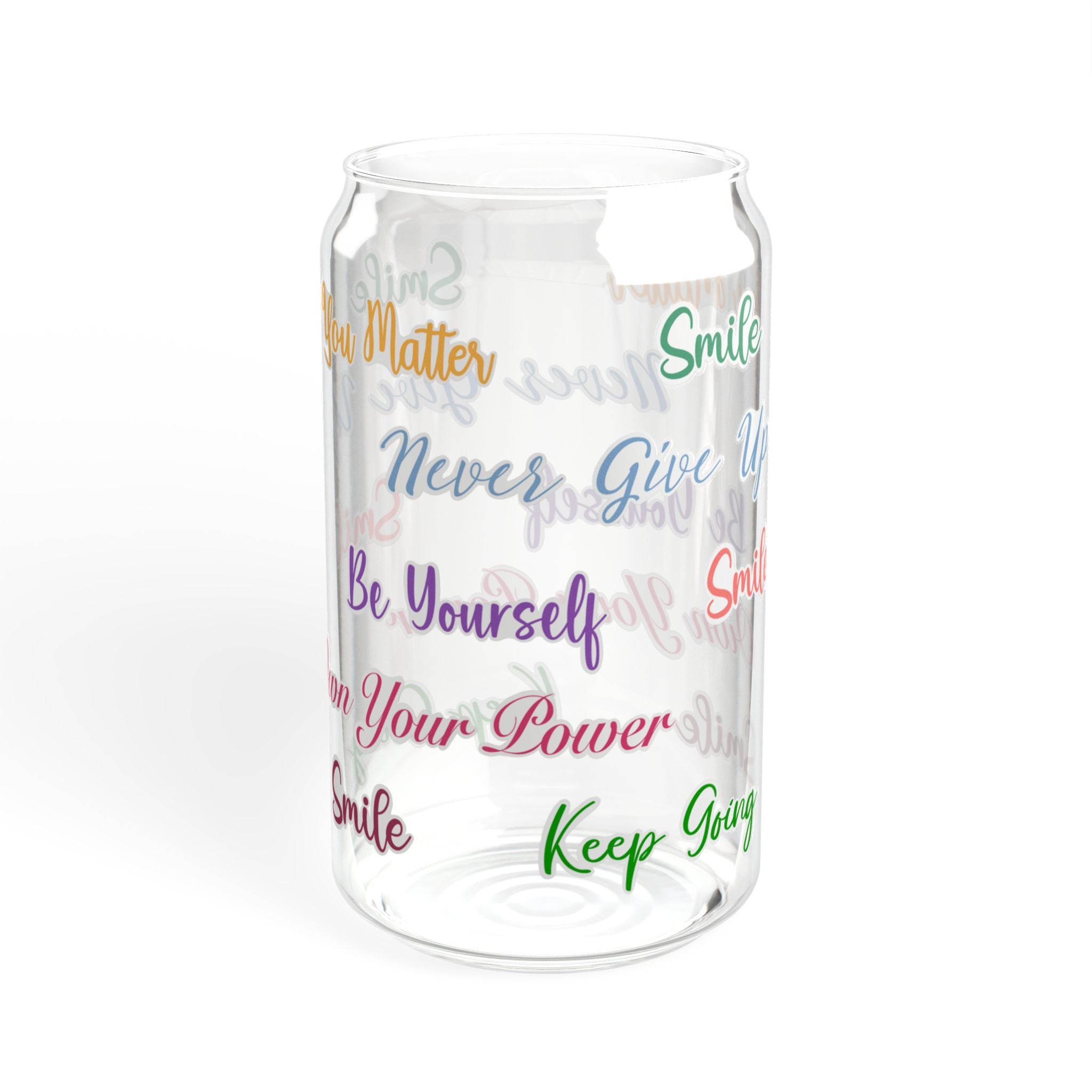 Sipper Glass, 16oz - Inspo Words