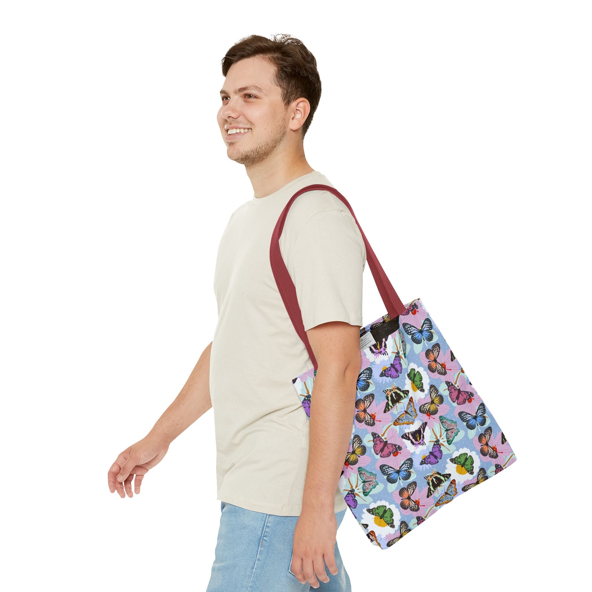 Tote Bag - Butterflies and Flowers