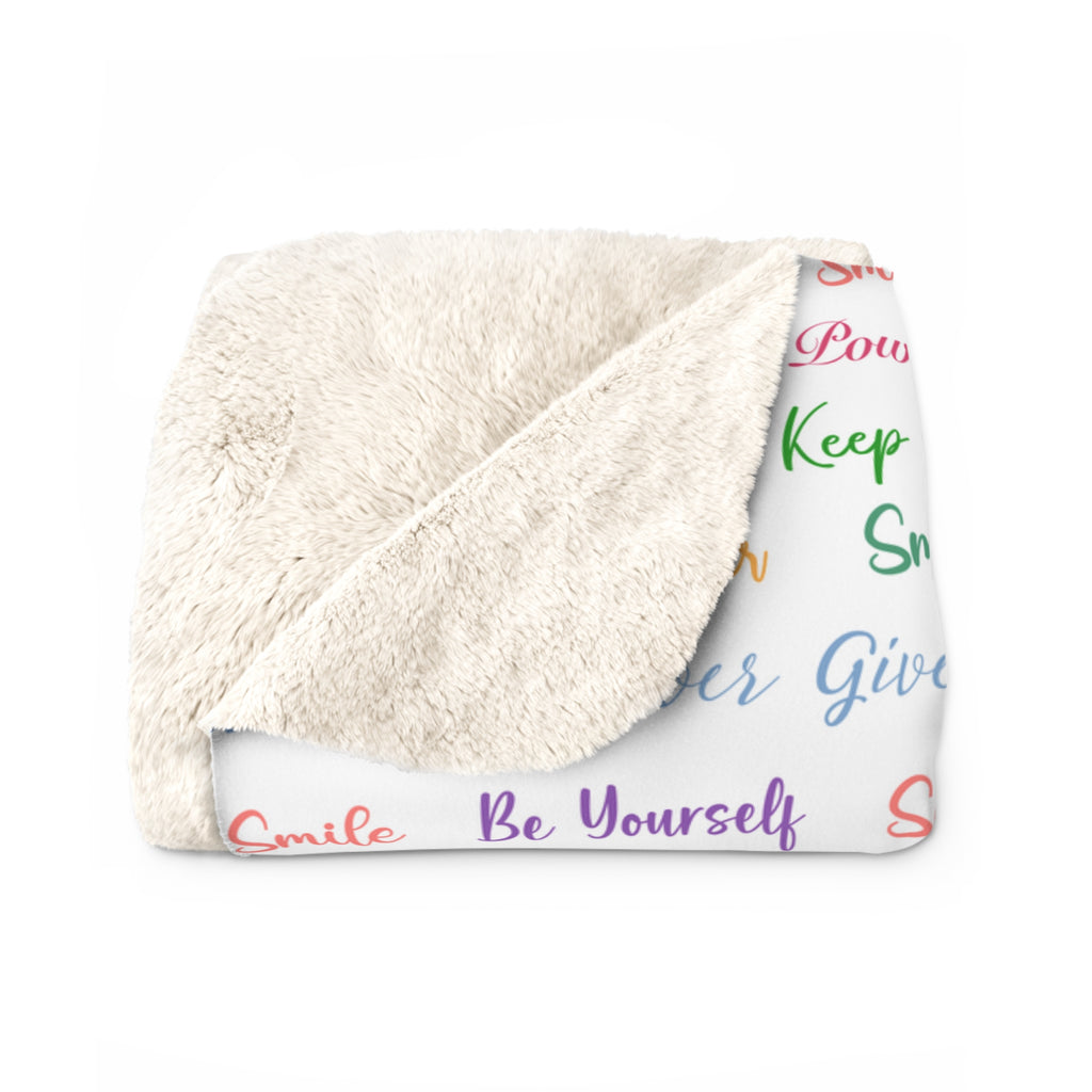 Sherpa Fleece Blanket - Inspo Words
