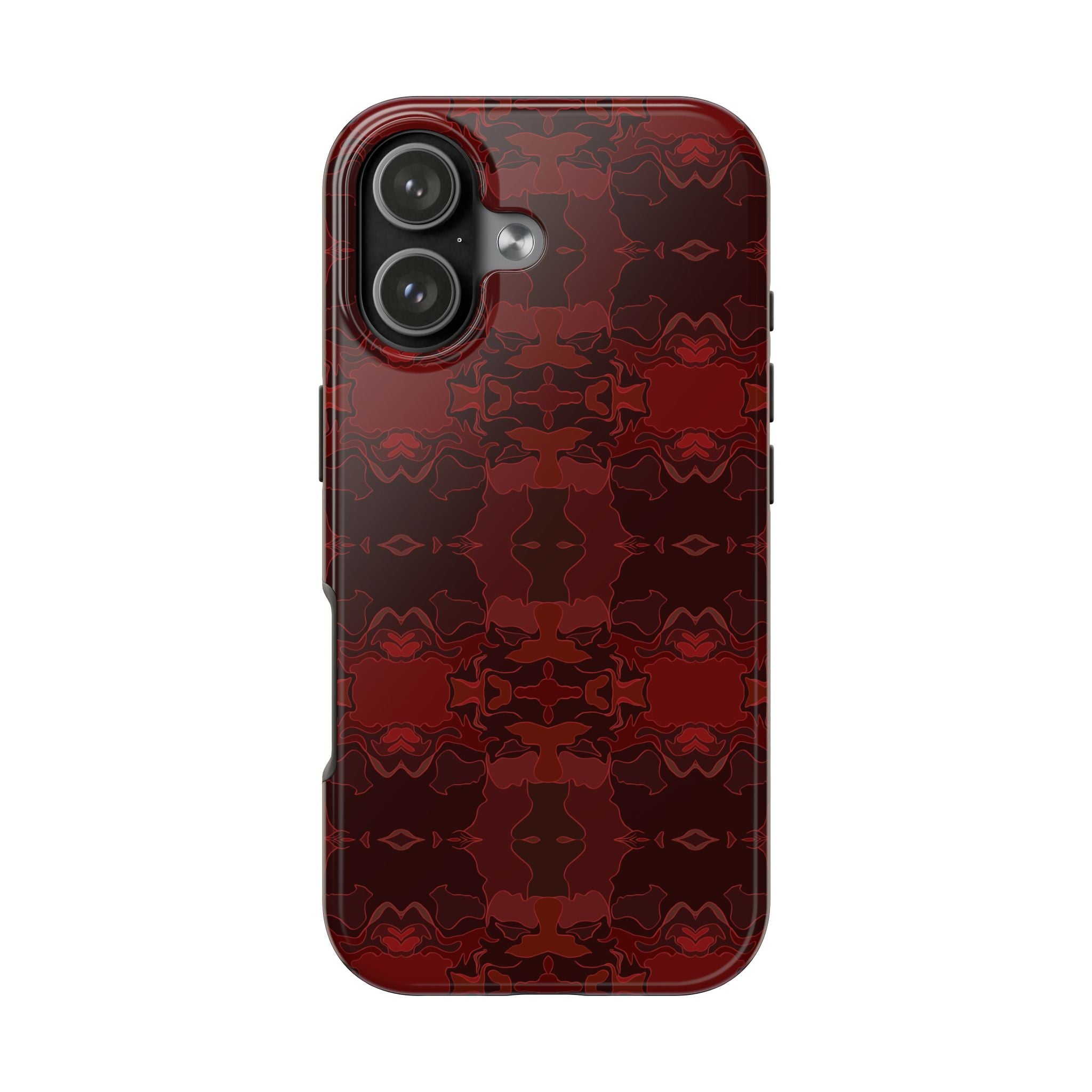 Tough Phone Cases - Red Kaleidoscope Pattern