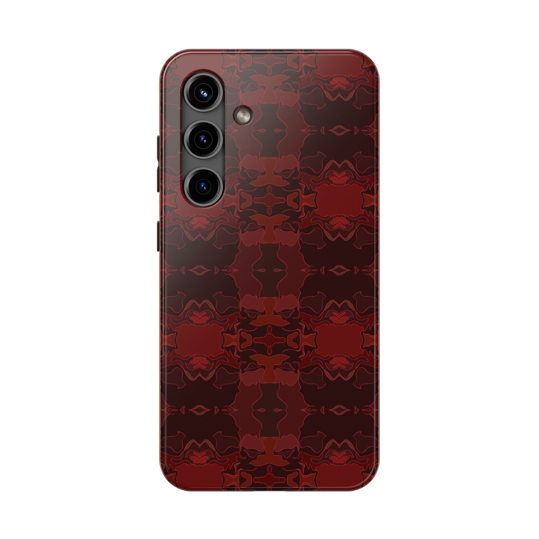 Tough Phone Cases - Red Kaleidoscope Pattern
