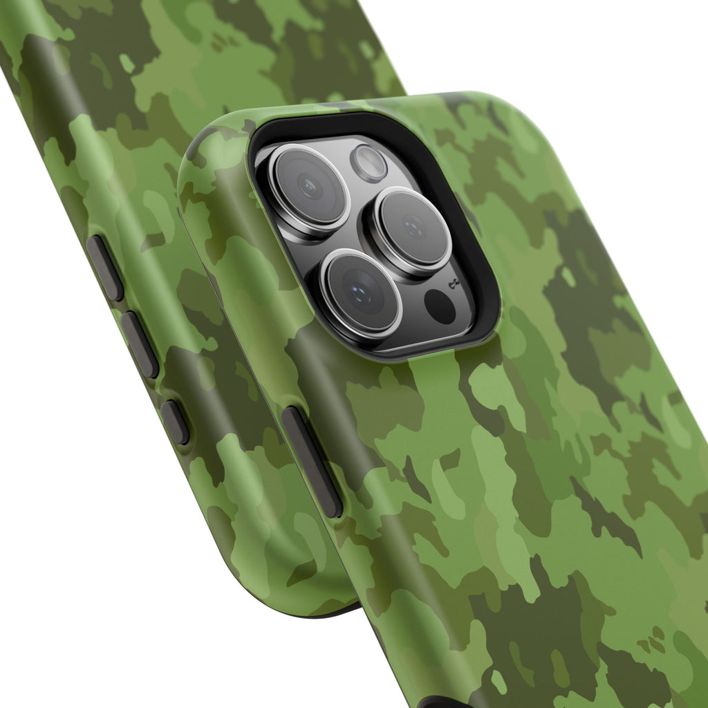 Magnetic Impact-Resistant Cases - Green Camo