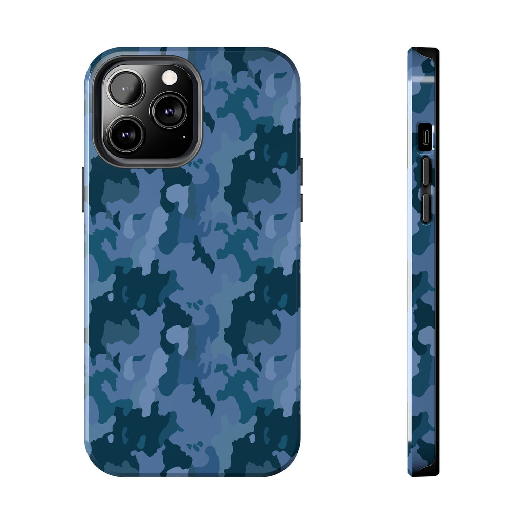Tough Phone Cases - Blue Camo
