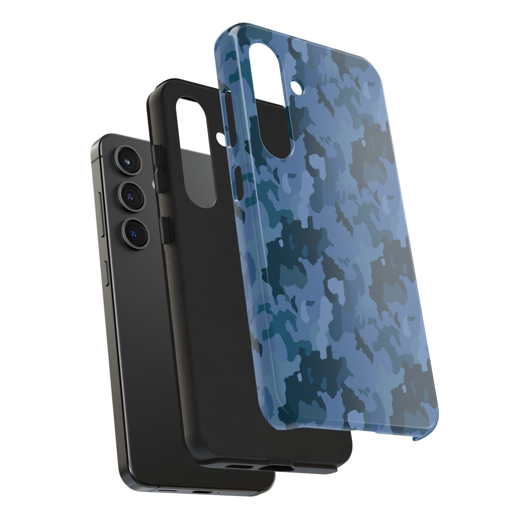 Tough Phone Cases - Blue Camo