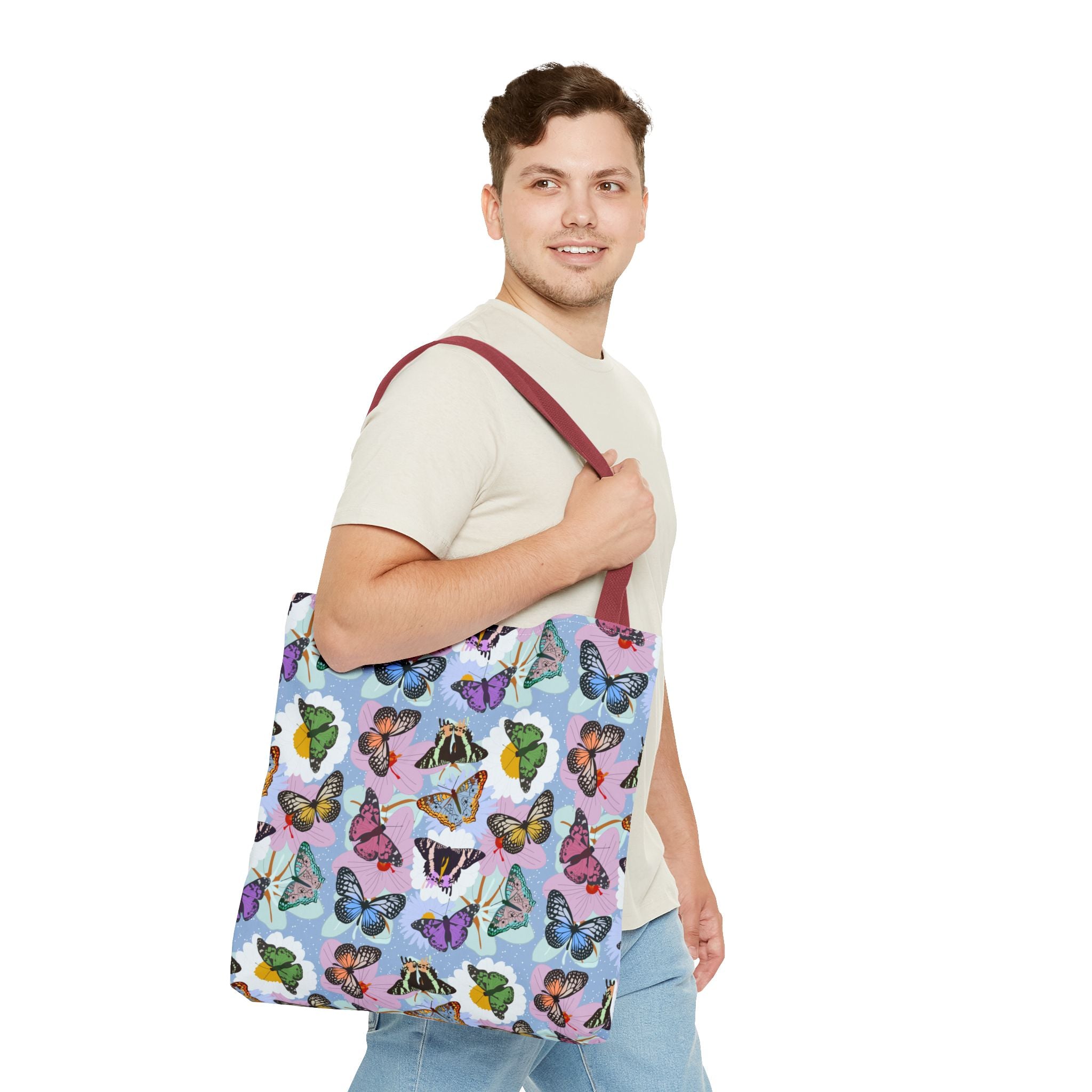 Tote Bag - Butterflies and Flowers