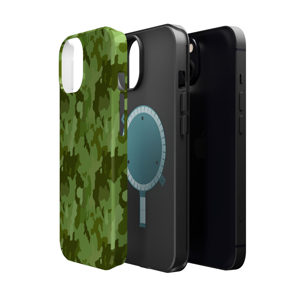 Magnetic Impact-Resistant Cases - Green Camo