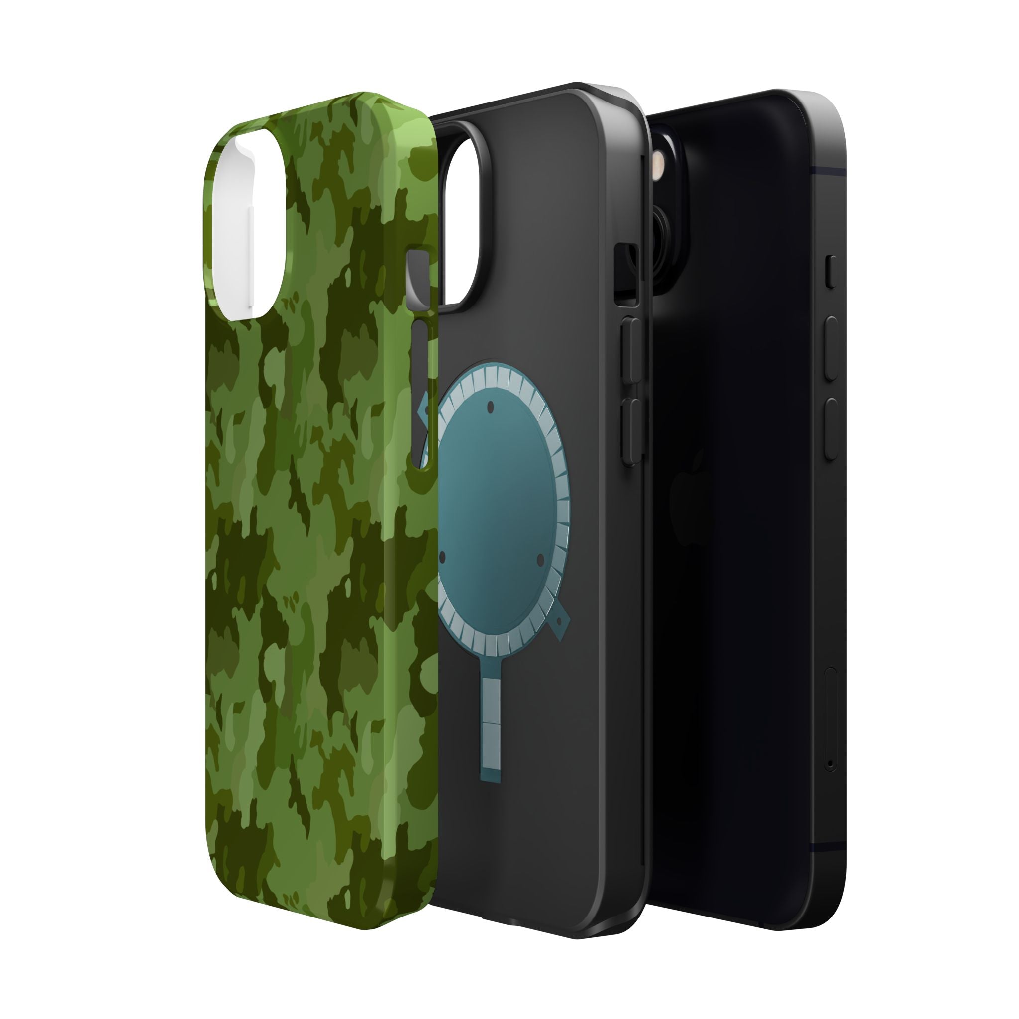 Magnetic Impact-Resistant Cases - Green Camo
