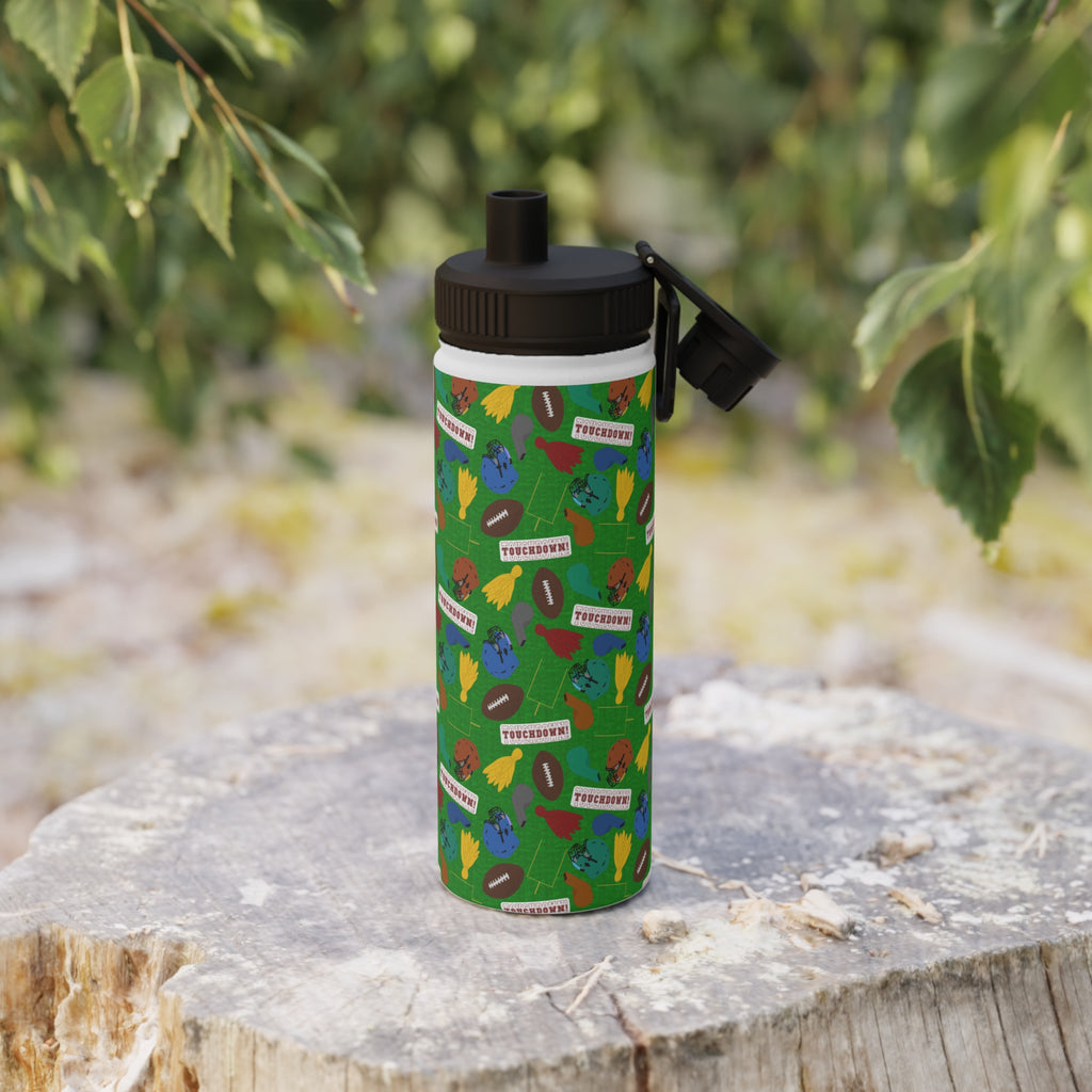 Stainless Steel Water Bottle, Sports Lid - Football