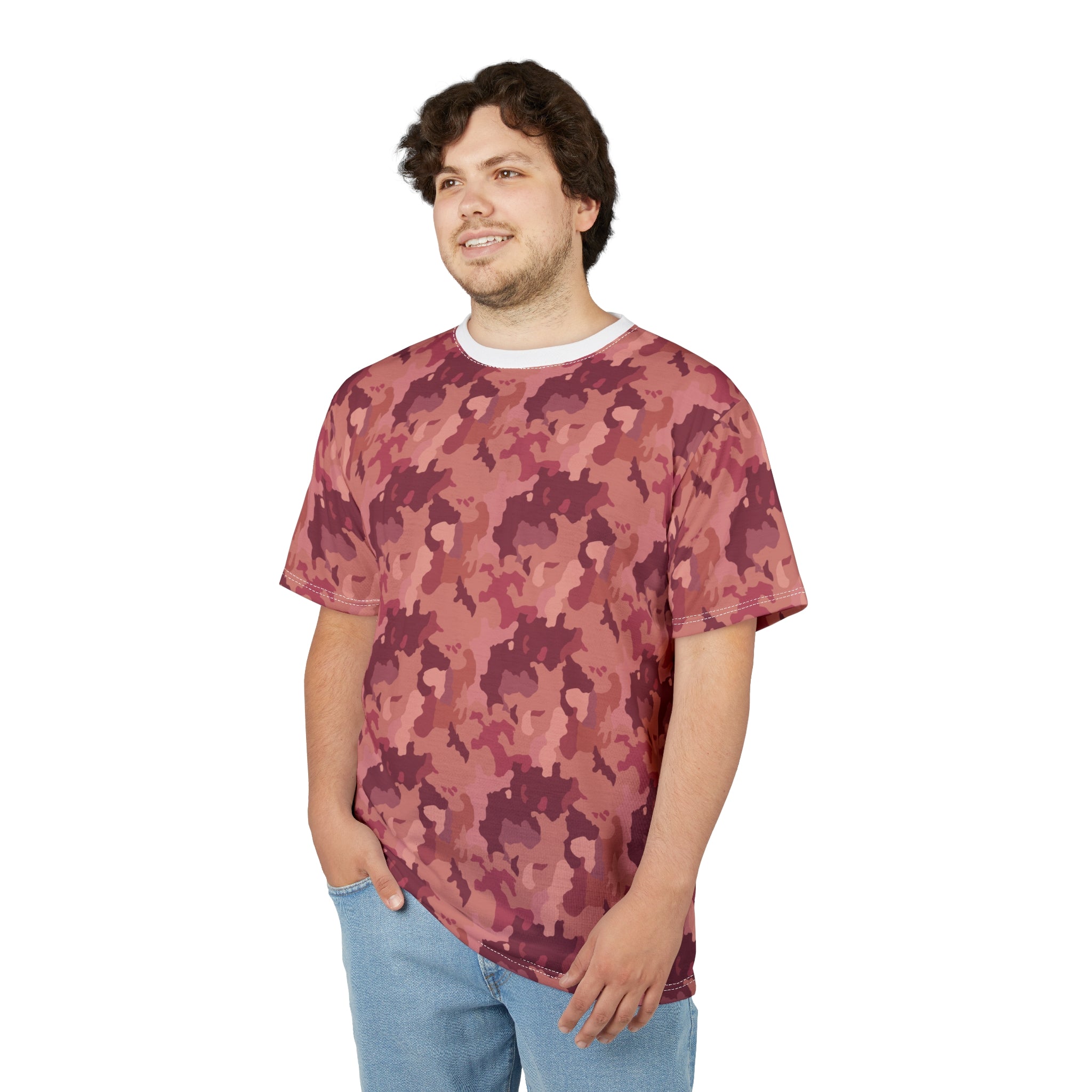 Unisex Cut & Sew Tee - Pink Camo