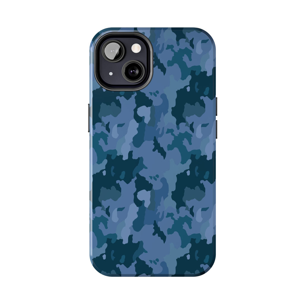 Tough Phone Cases - Blue Camo