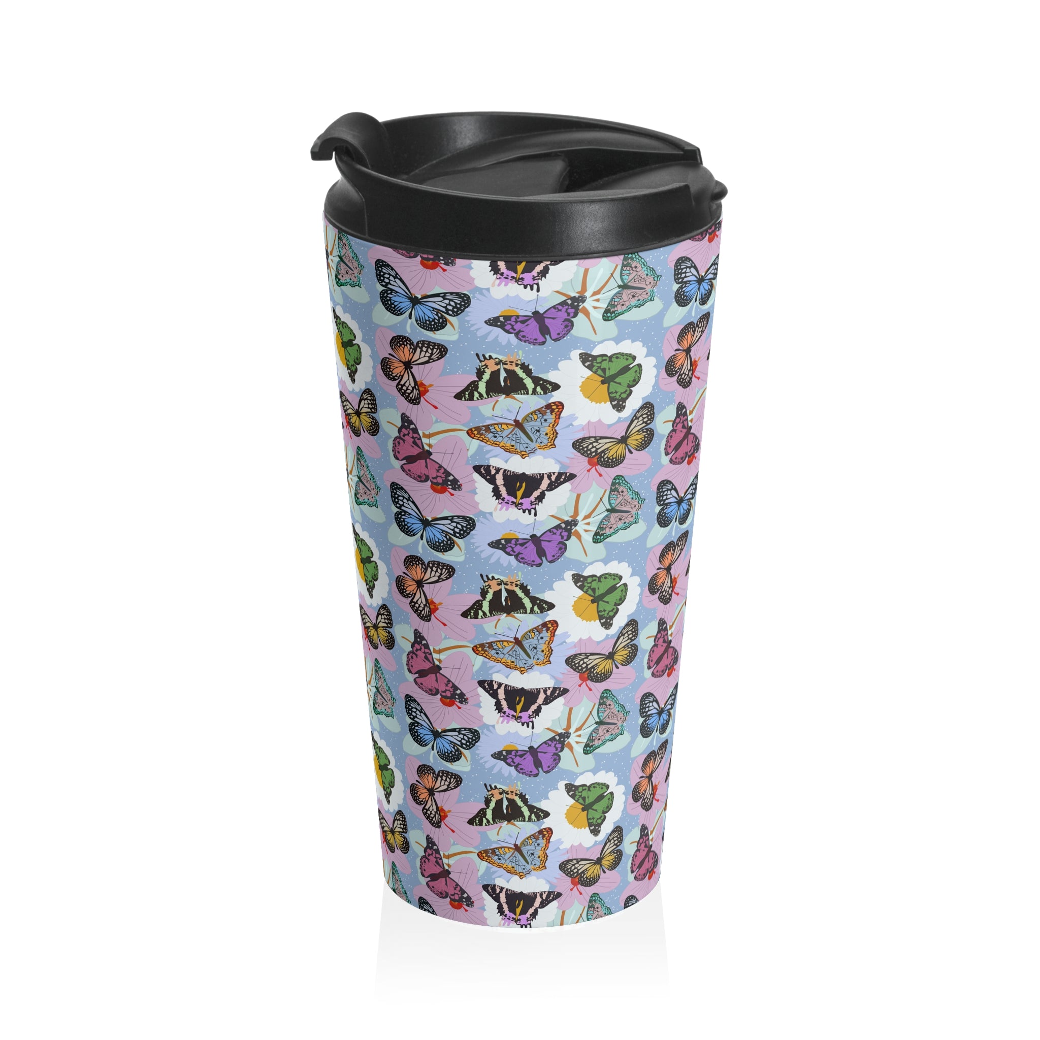 Stainless Steel Travel Mug - Butterflies