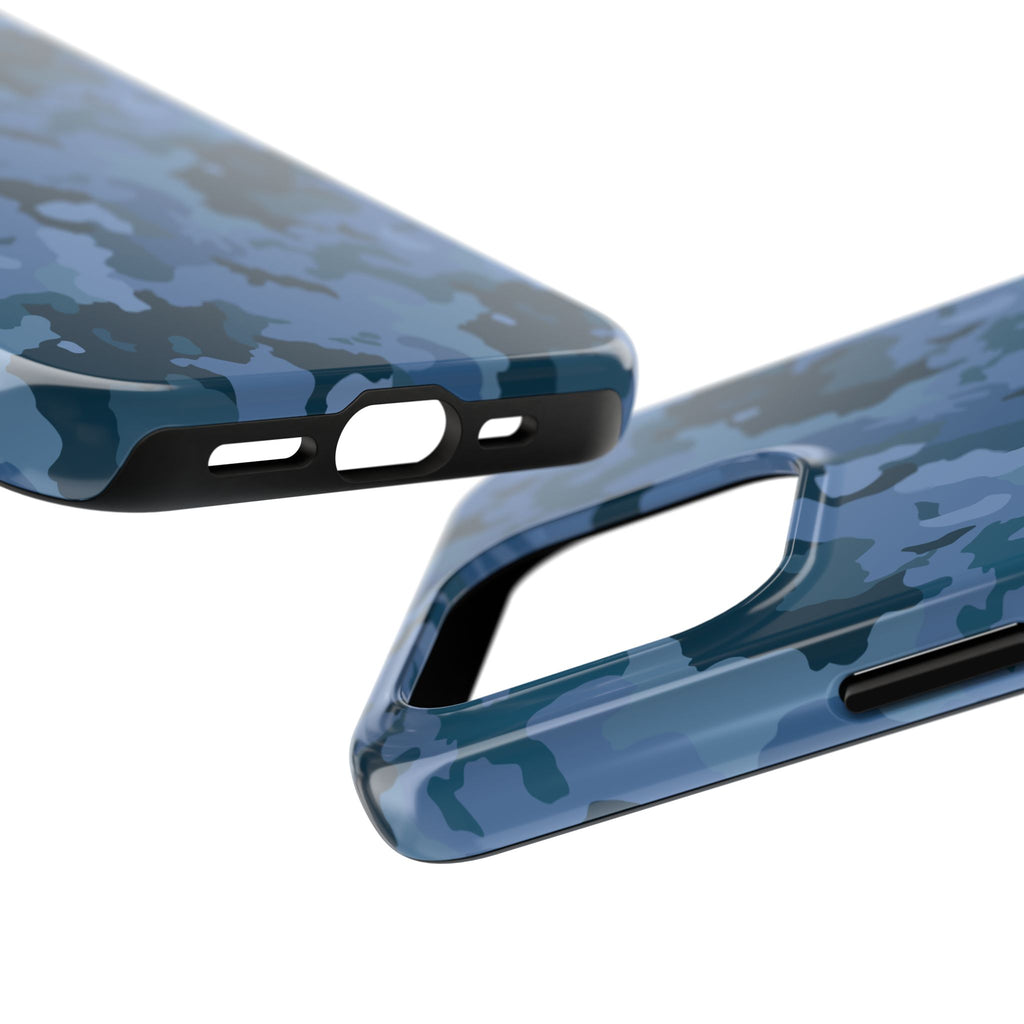 Tough Phone Cases - Blue Camo