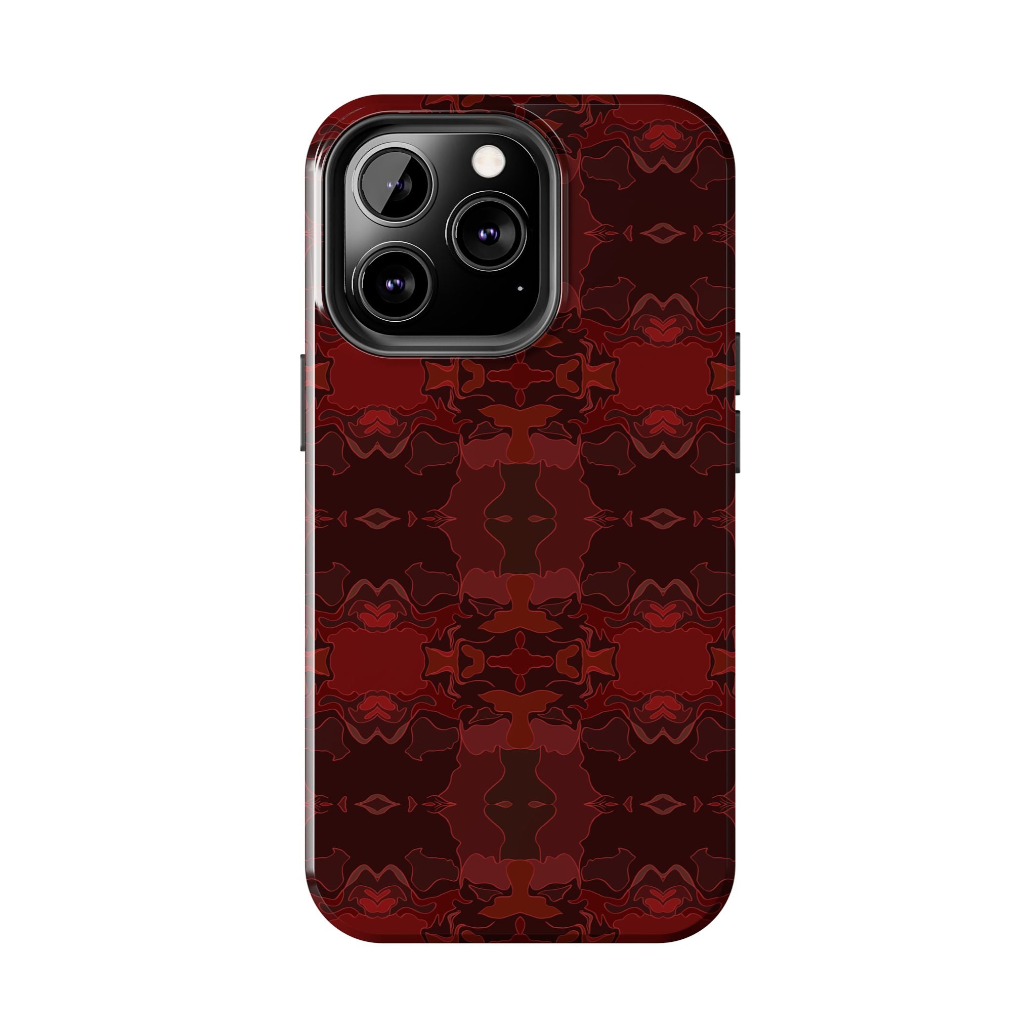 Tough Phone Cases - Red Kaleidoscope Pattern