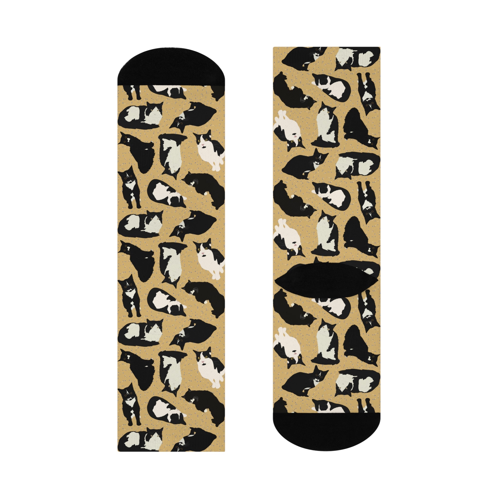 Cushioned Crew Socks - Cats