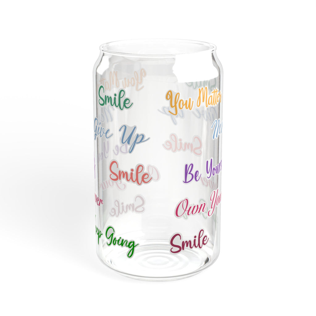 Sipper Glass, 16oz - Inspo Words