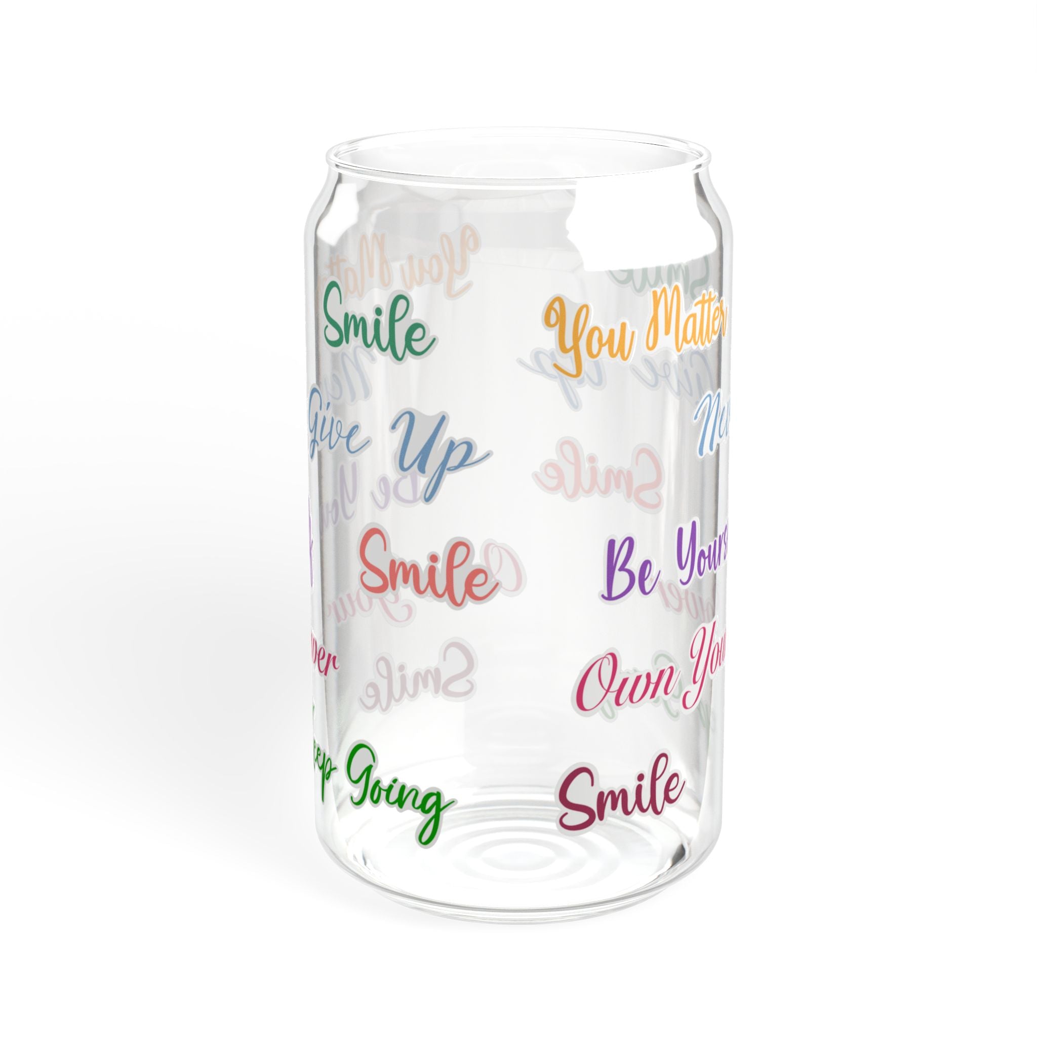Sipper Glass, 16oz - Inspo Words