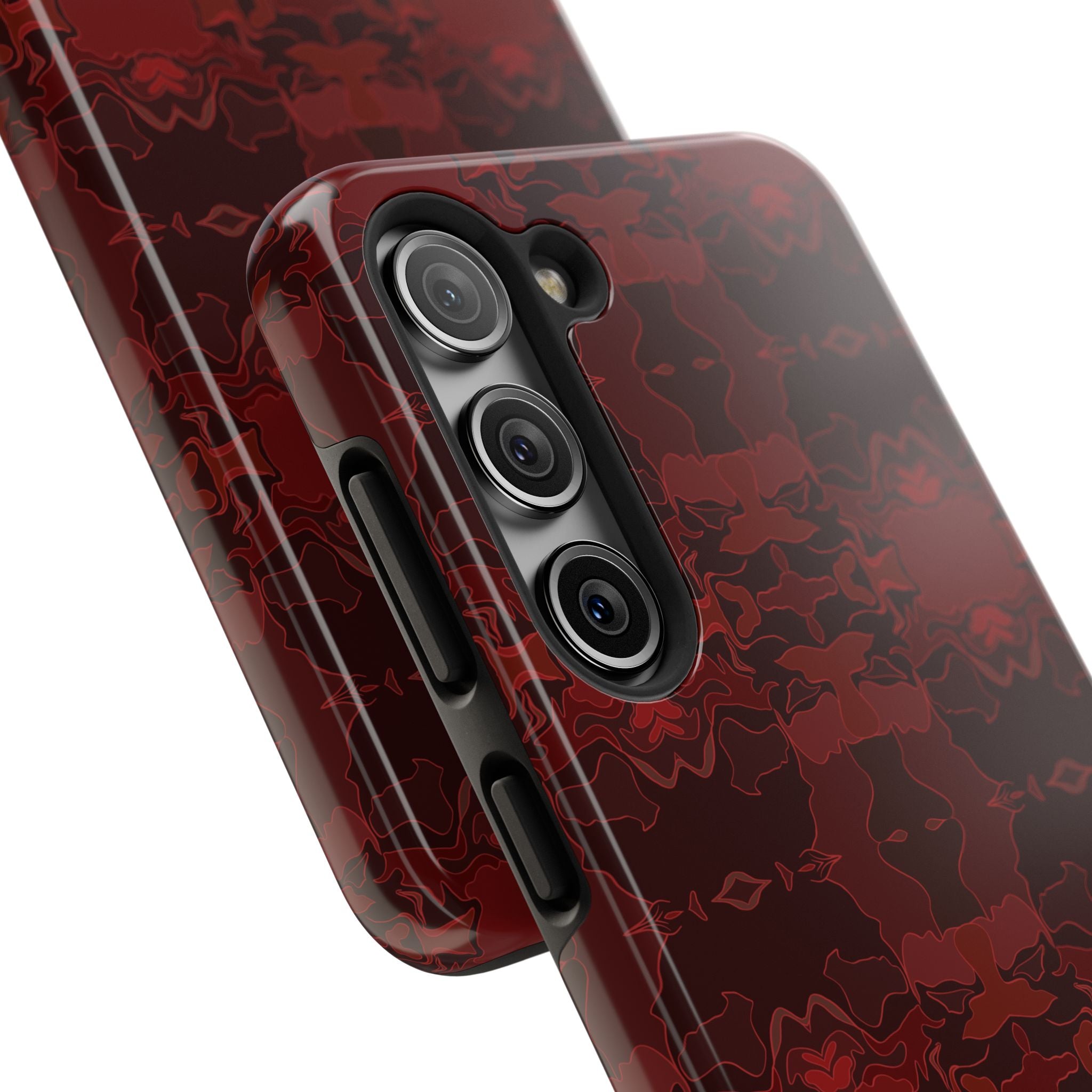 Tough Phone Cases - Red Kaleidoscope Pattern